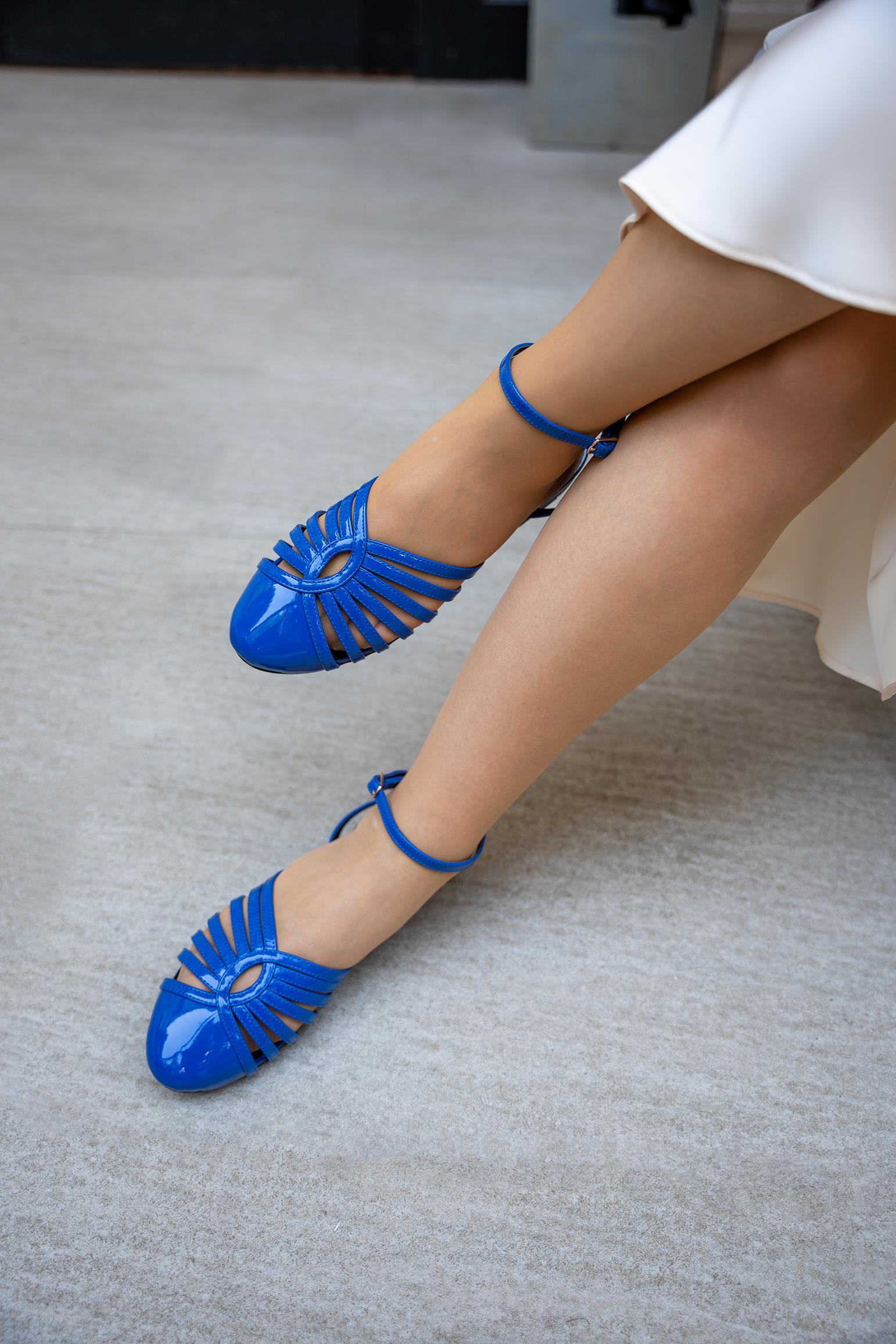 JASMİNE BİLEKTEN BAĞLAMA DETAYLI BABET - SAX