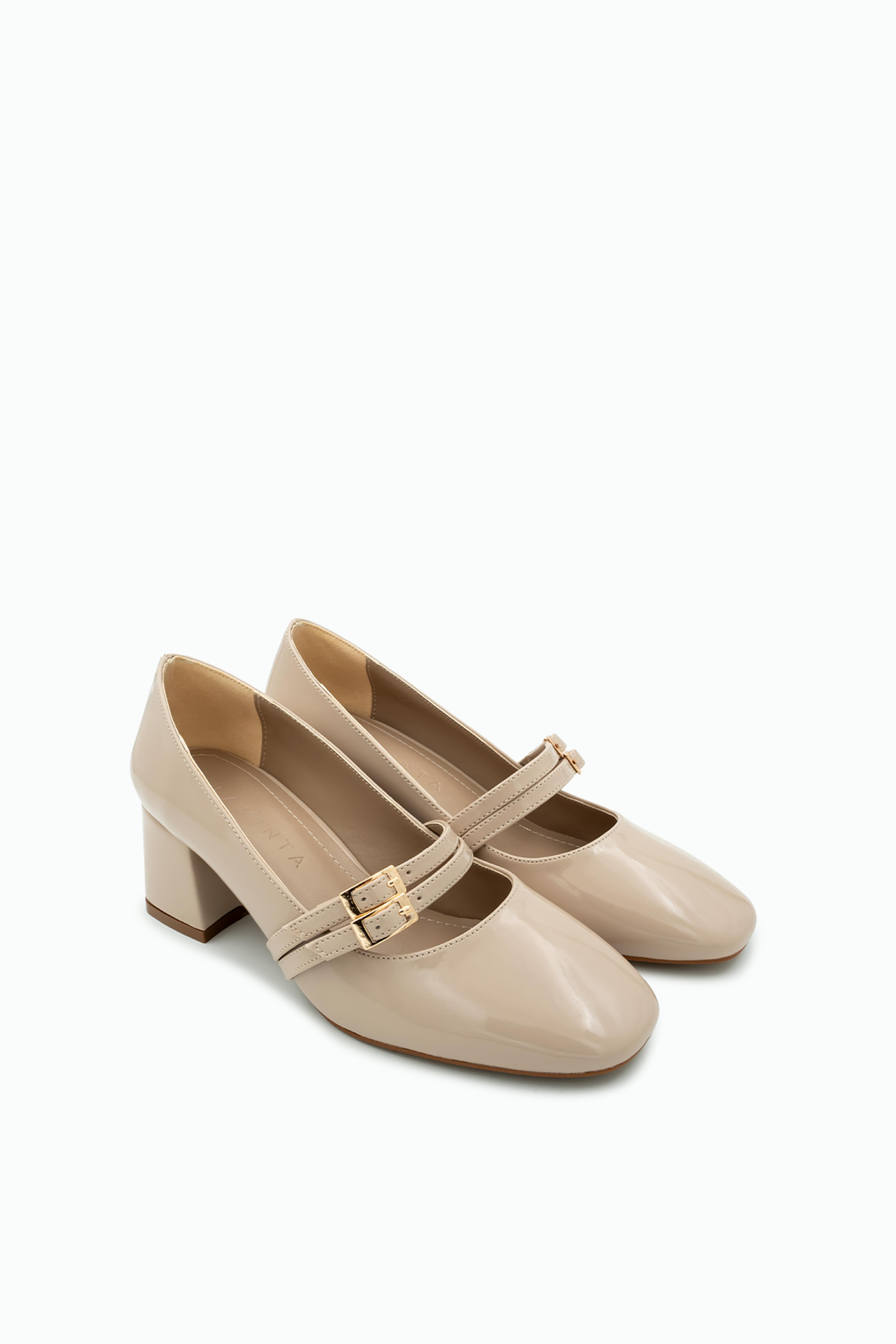 BETİNA TOKALI KALIN TOPUKLU AYAKKABI - NUDE RUGAN