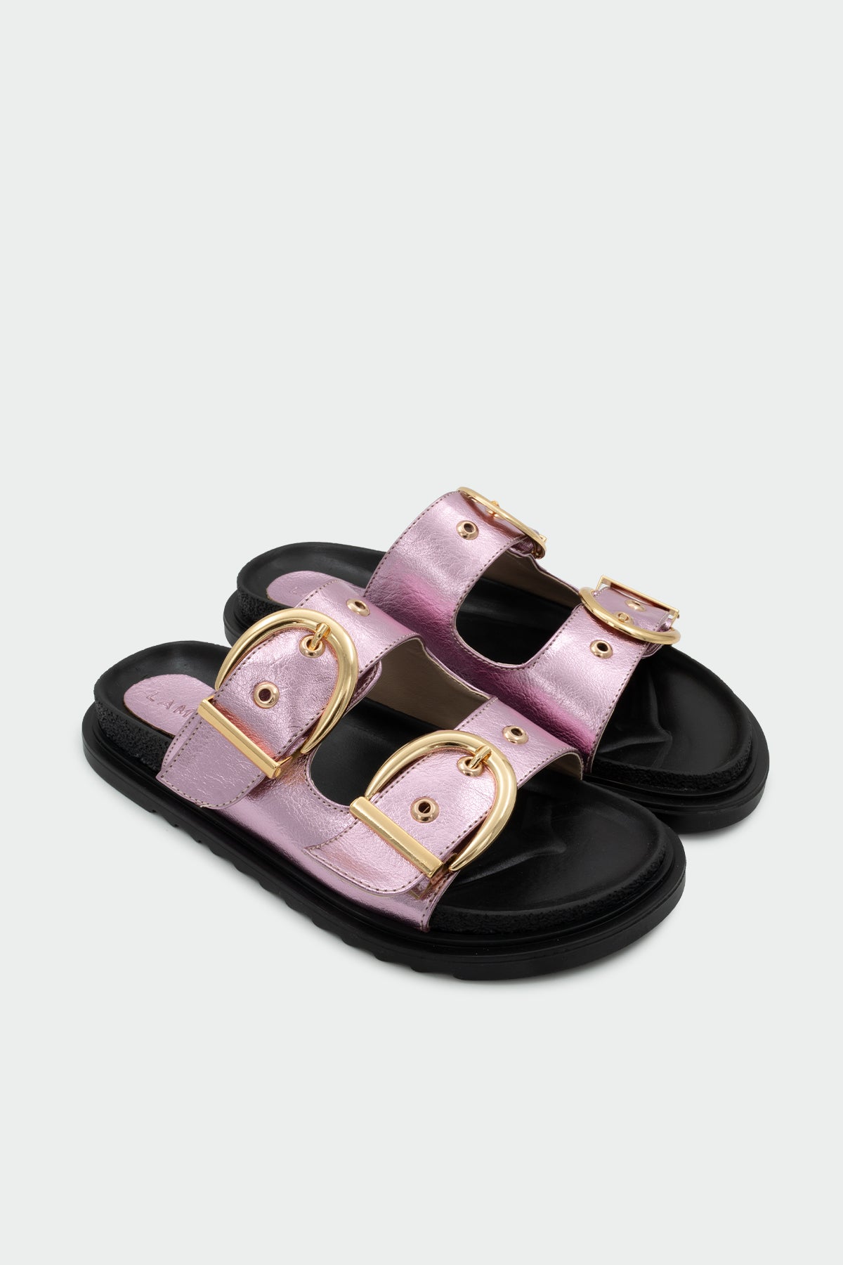 Holix Gold Toka Detaylı Terlik - PEMBE