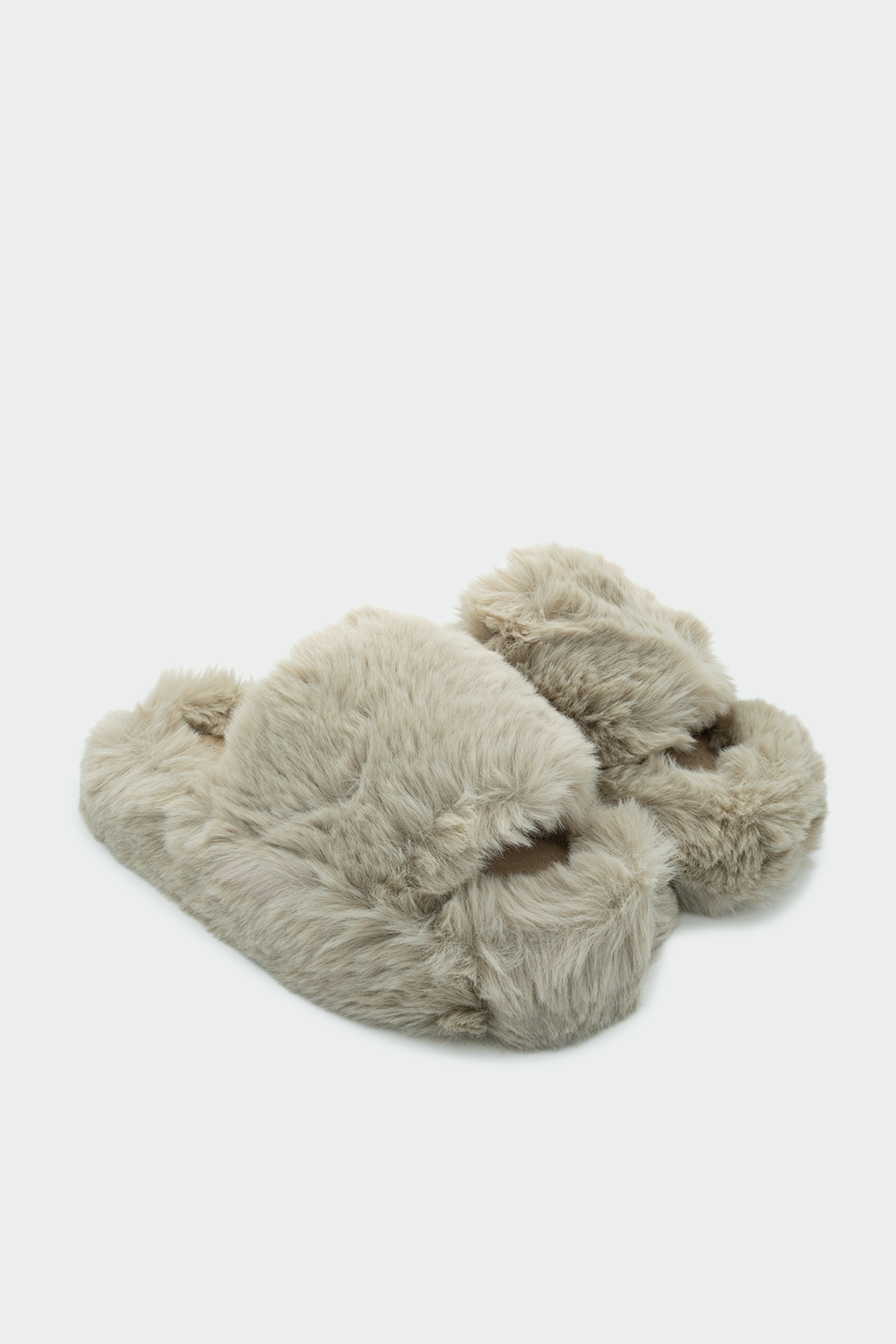 Pofi Peluş Ev Terliği - BEJ