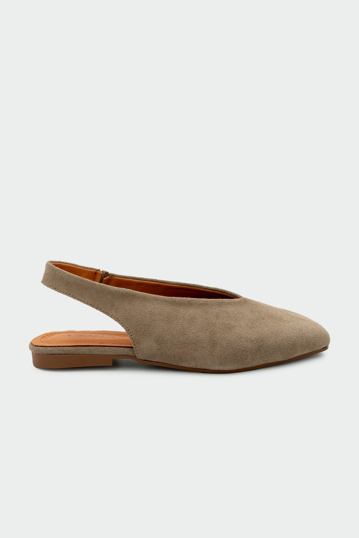 Lupita Asimetrik Kesim Hakiki Deri Kadın Düz Babet - VİZON