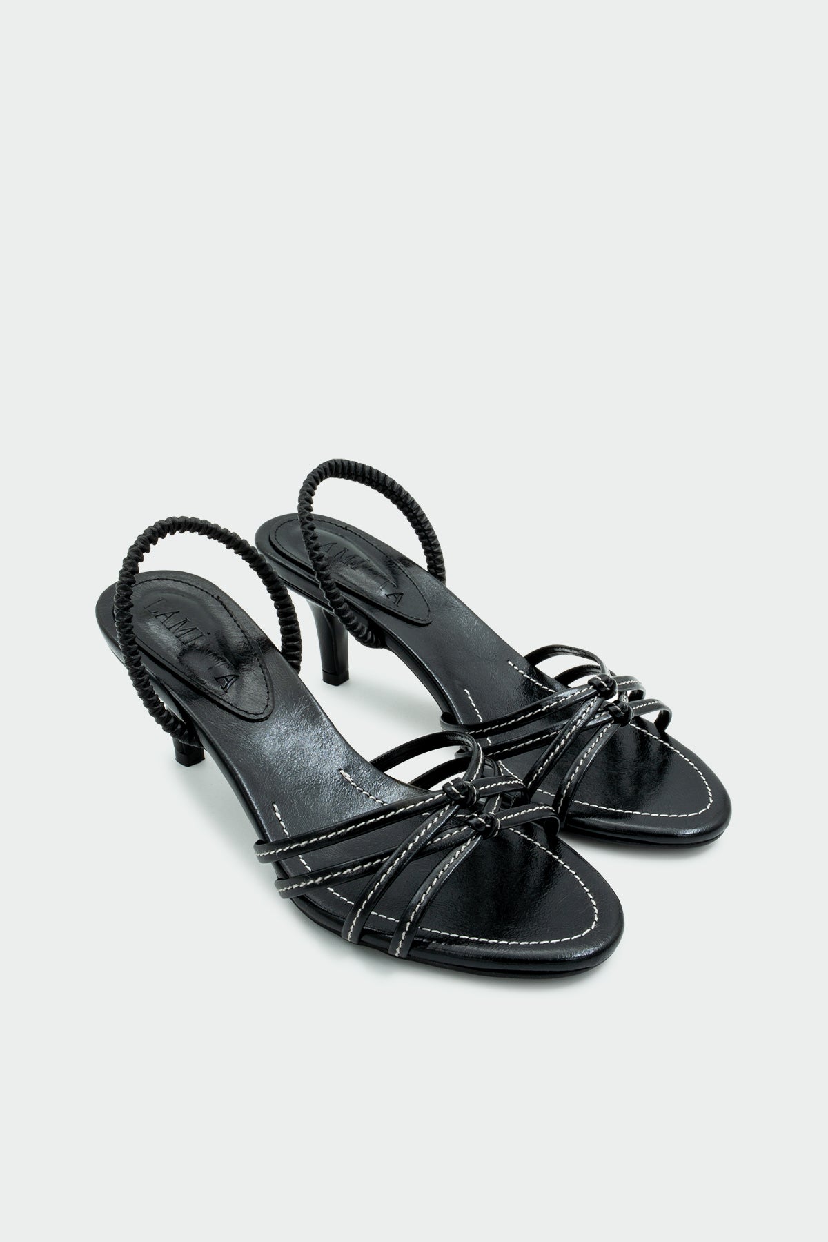 Nesso Düğüm Detaylı Kadın Topuklu Ayakkabı - SİYAH