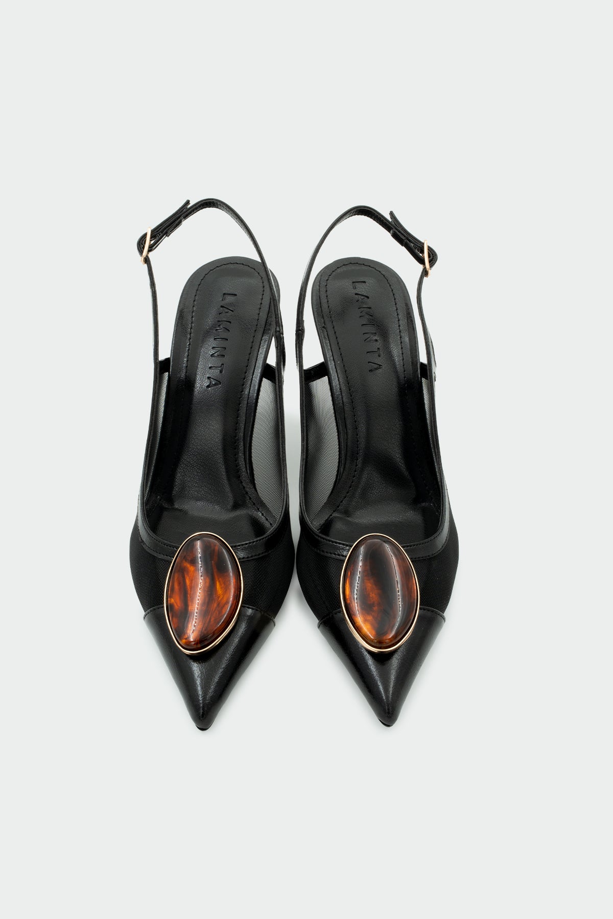 Clis Aksesuar Detaylı Kadın Topuklu Ayakkabı - SİYAH