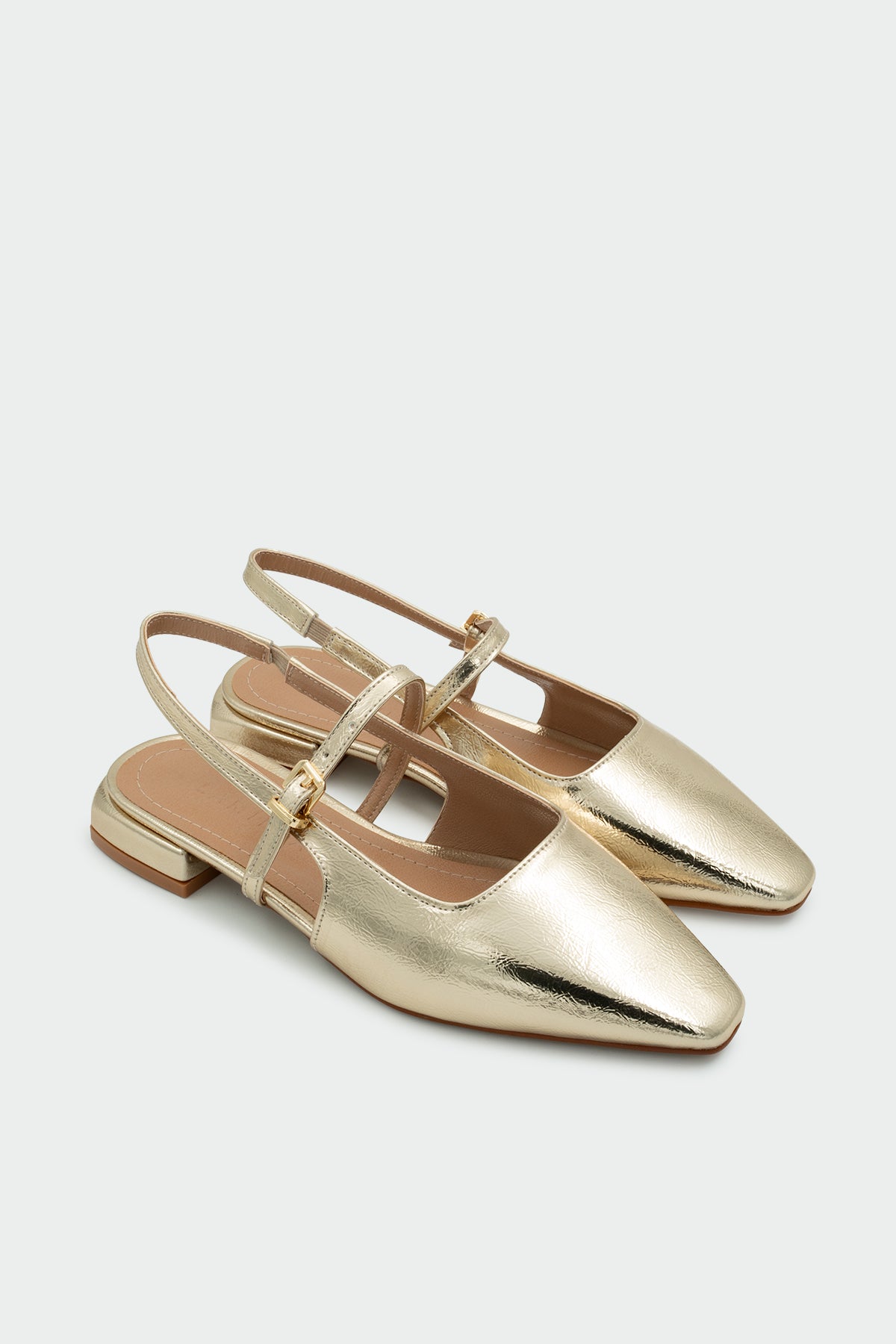 Noir Toka Detaylı Kadın Babet - GOLD