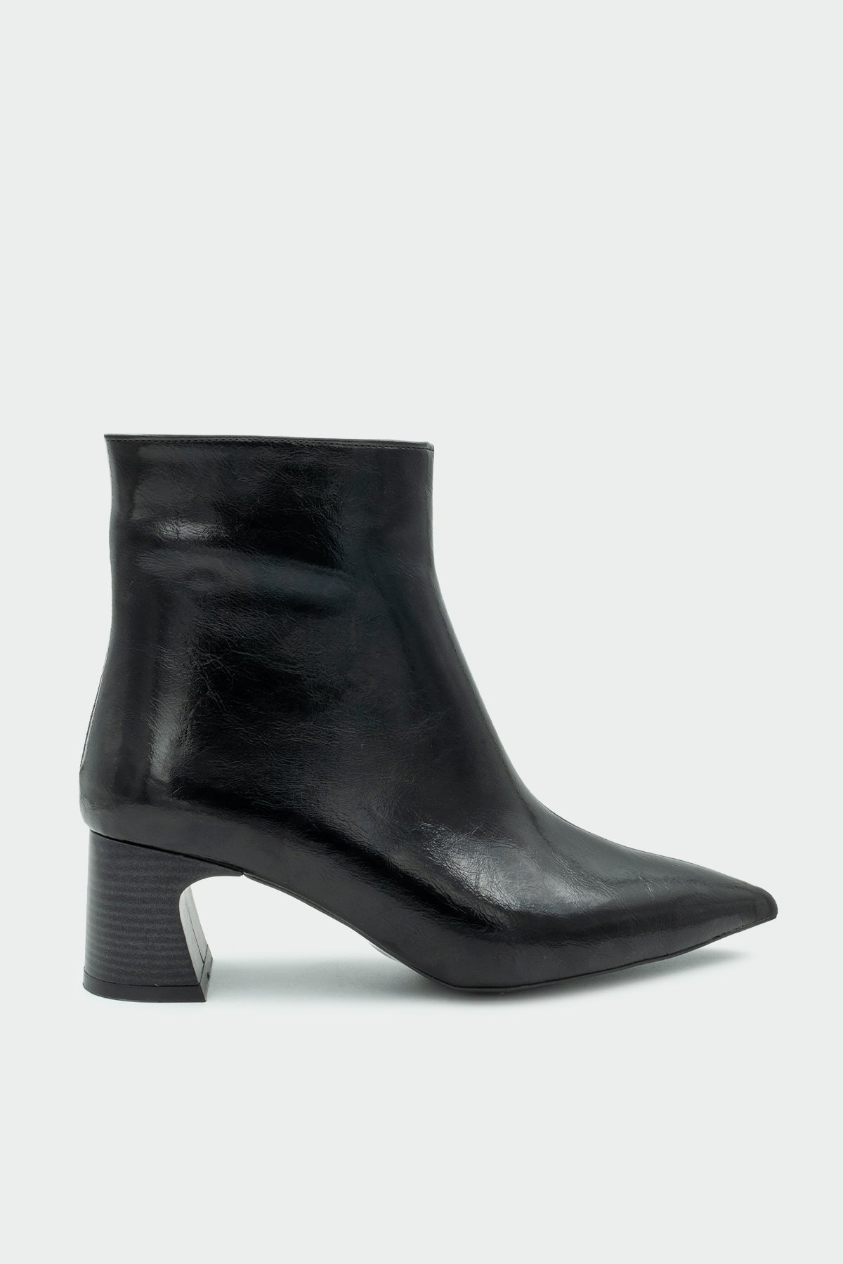 Osper Sivri Burun Fermuarlı Kadın Bot - SİYAH