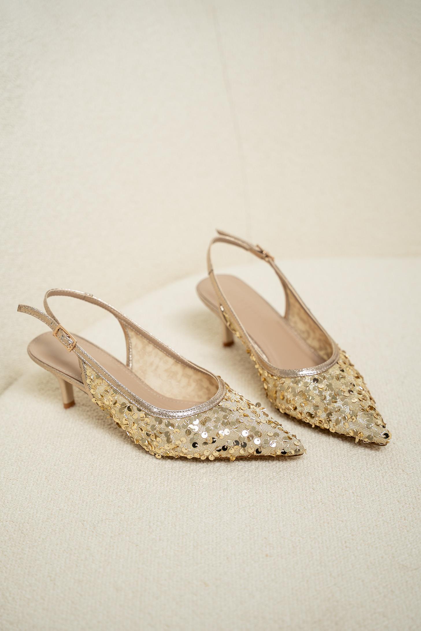 Pulla Topuklu Ayakkabı - GOLD