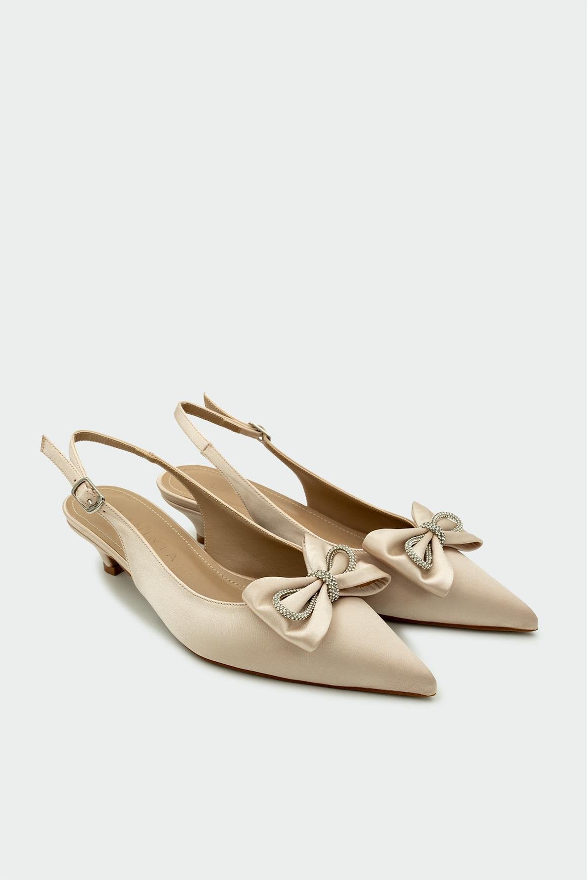 Renata Taşlı Fiyonk Detaylı Kadın Topuklu Ayakkabı - TEN SATEN