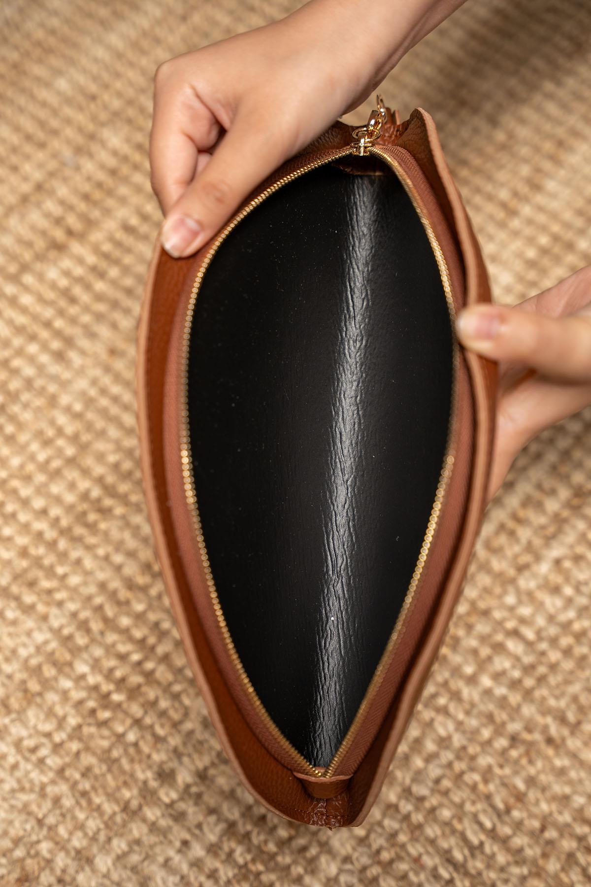 Areyo Hasır Oval Clutch - TABA