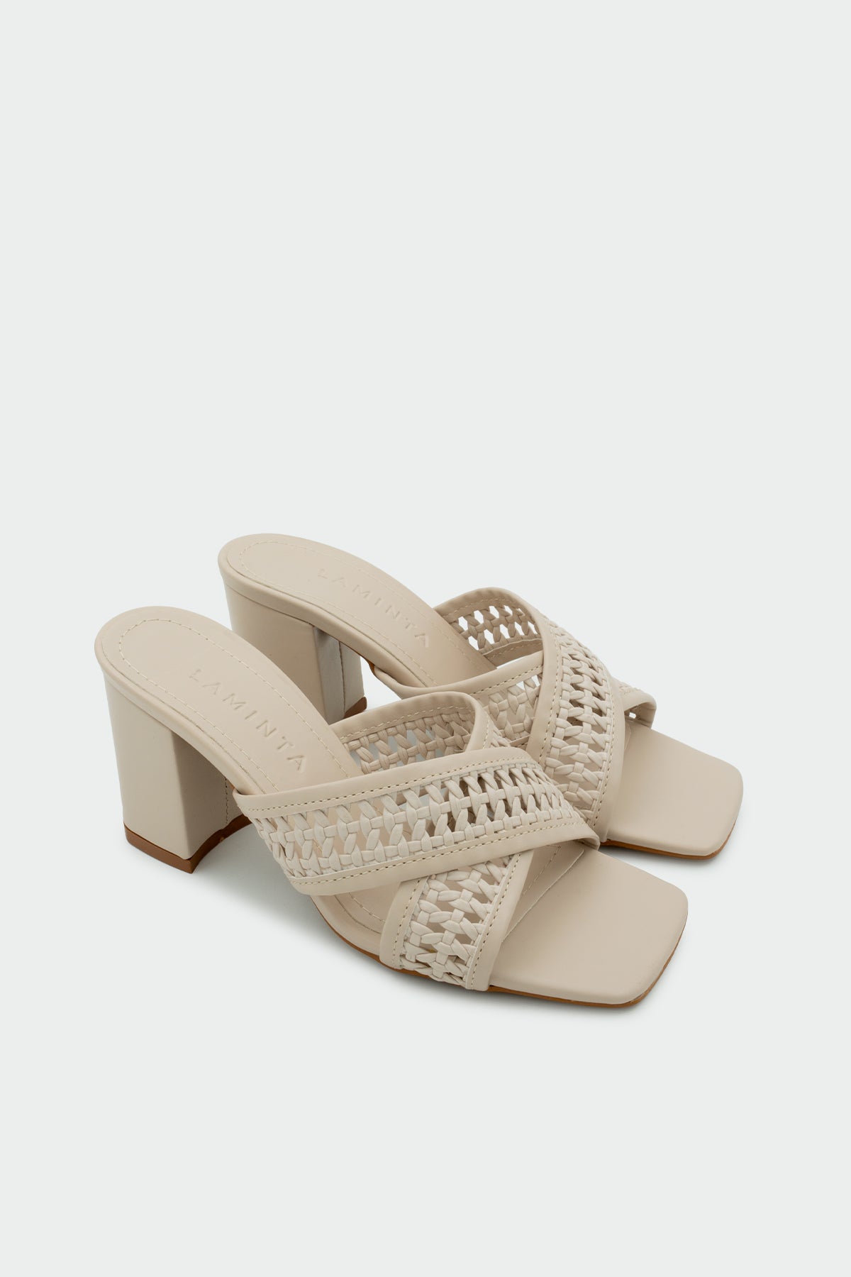 Tyler Örgü Detaylı Çapraz Kadın Topuklu Terlik - TEN