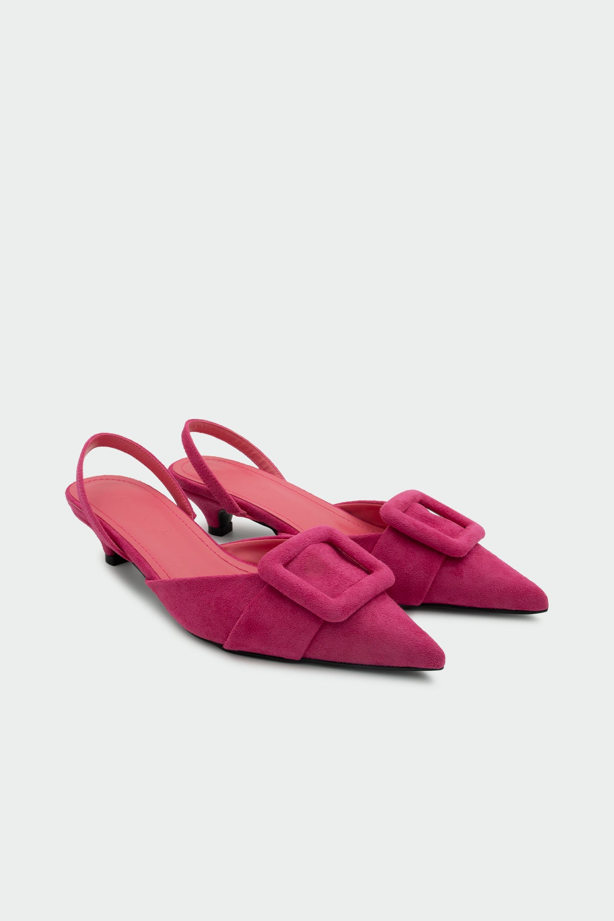 Nicole Tokalı Topuklu Ayakkabı - FUŞYA SÜET
