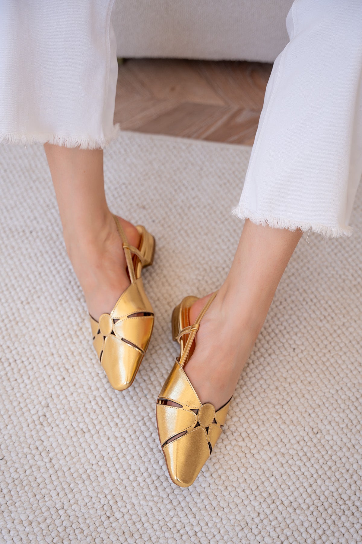 Helis Asimetrik Kesim Babet - GOLD