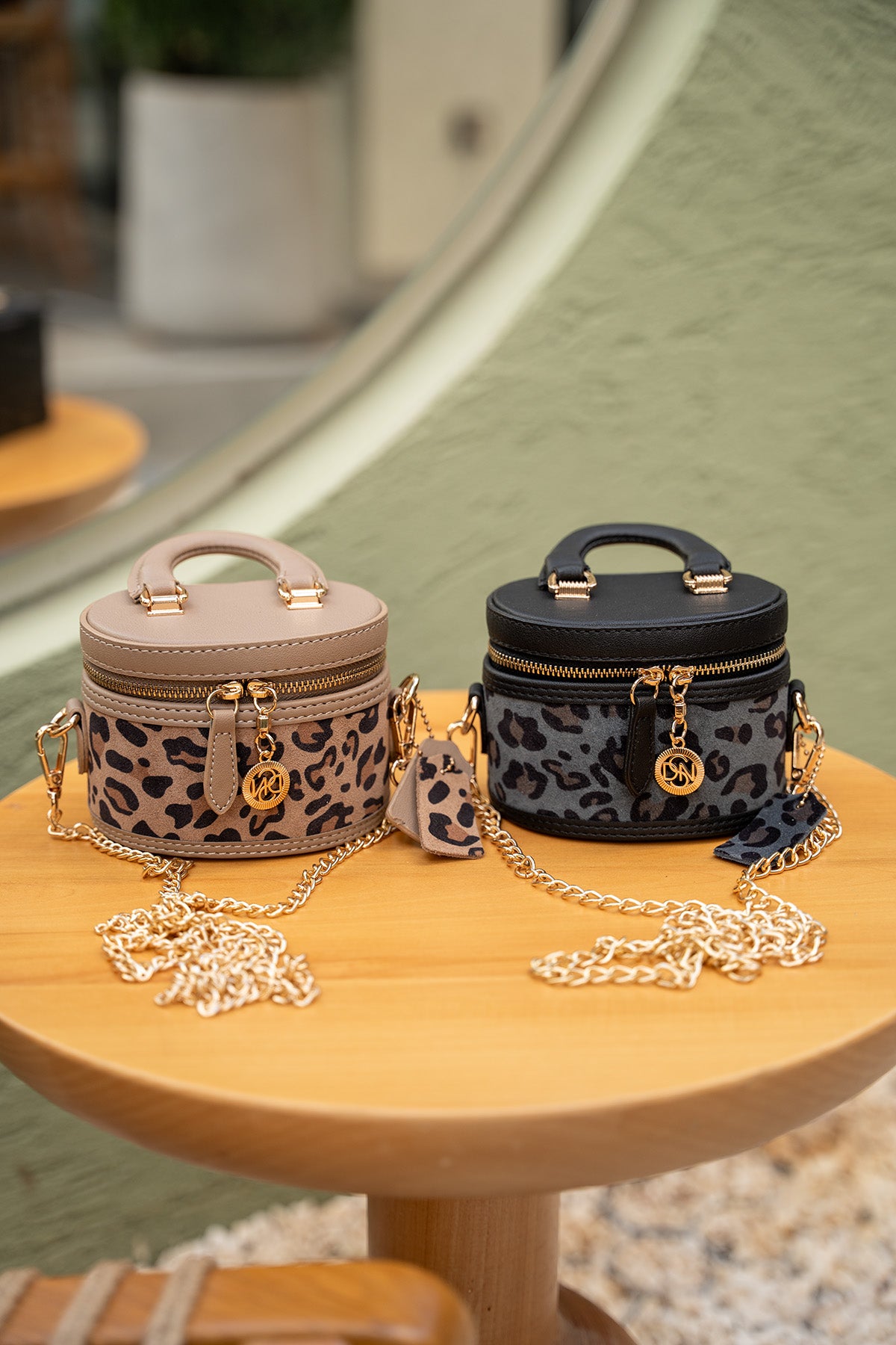 Juicy Hakiki Deri Mini Çapraz Çanta - GRİ