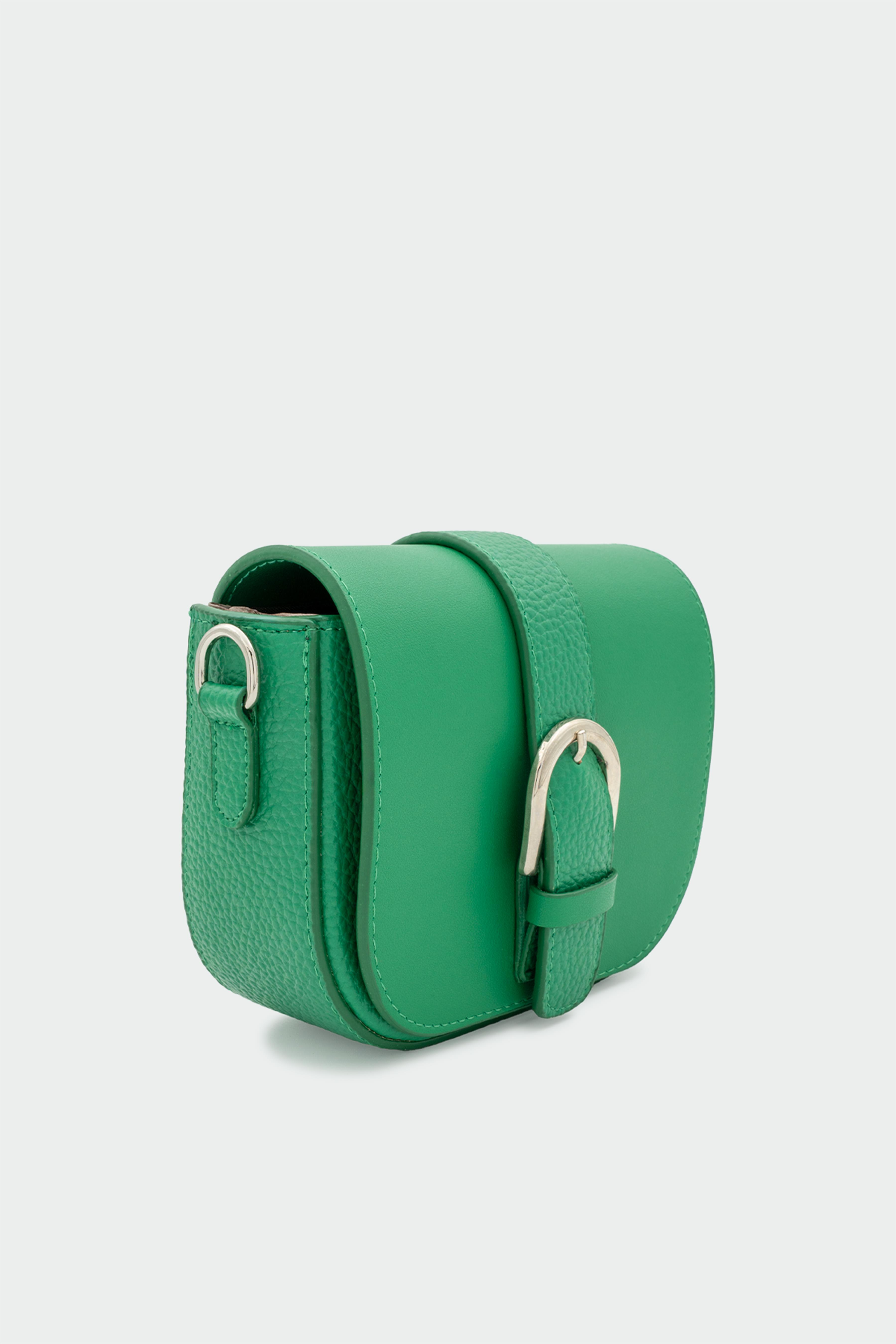 Sisel Kemer Detaylı Mini Çapraz Çanta - YEŞİL