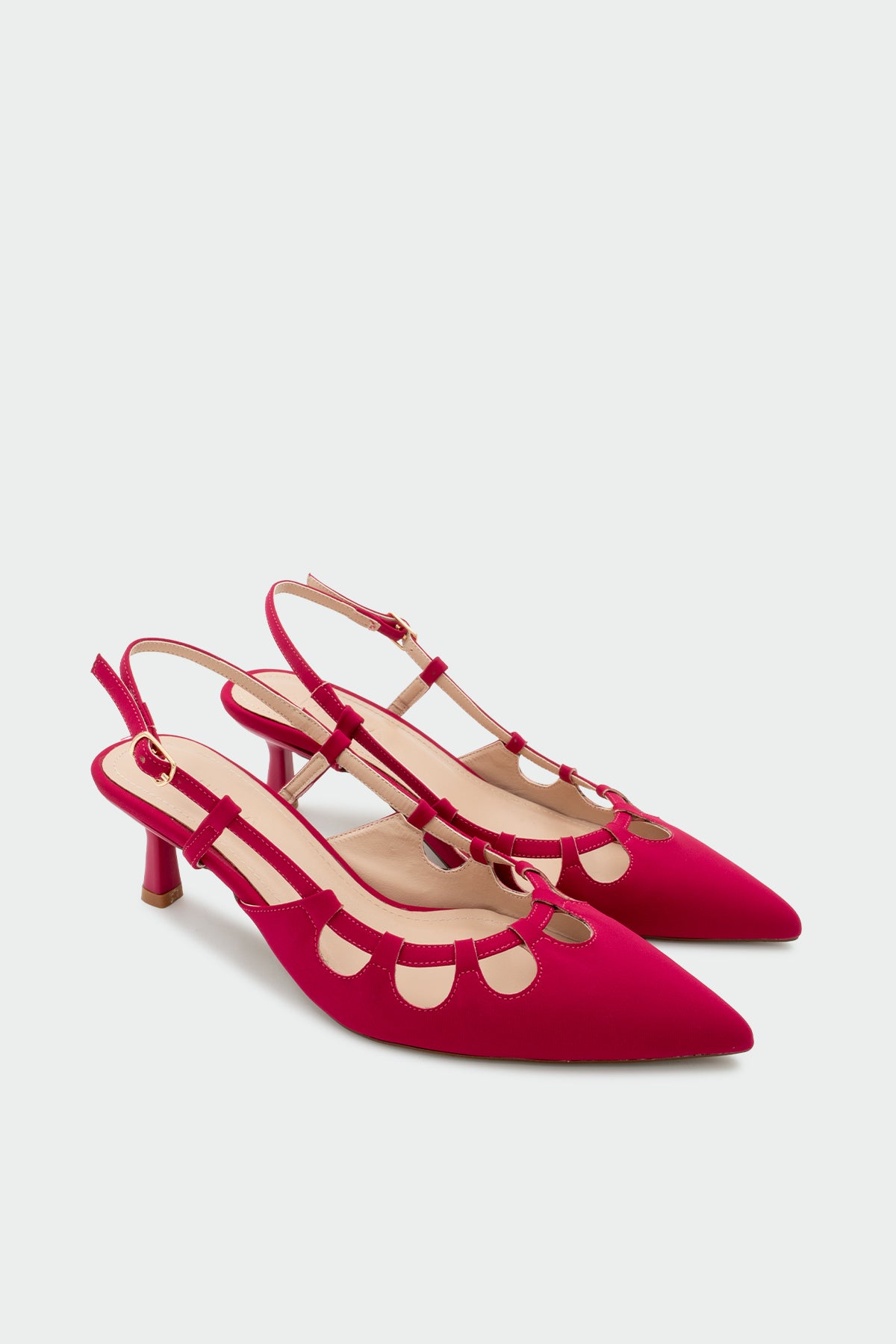 Bunny Dekolte Detaylı Kadın Topuklu Ayakkabı - FUŞYA