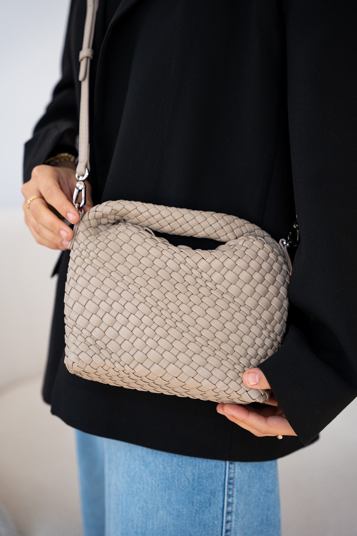 Cassio Örgü Detaylı Kadın Çanta - VİZON