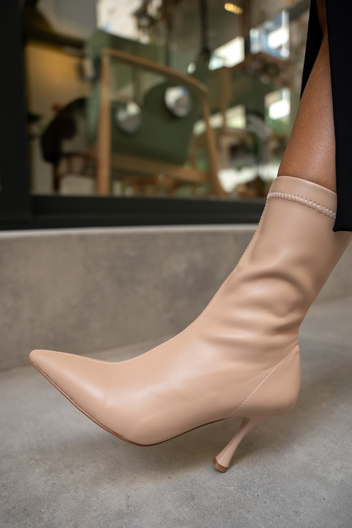 Prino Streç Bot - NUDE DERİ