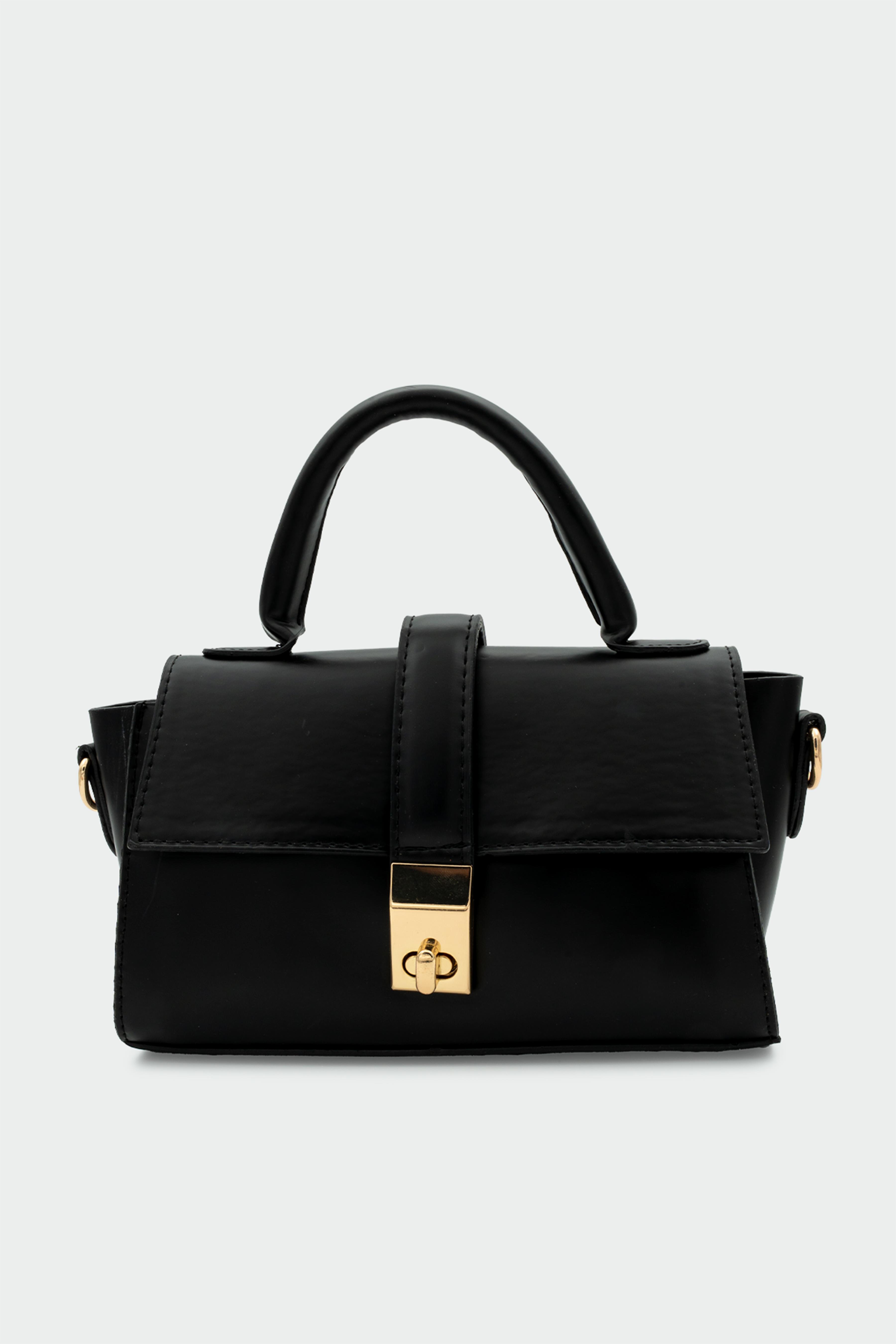 Amore Gold Detaylı Çapraz Çanta - SİYAH