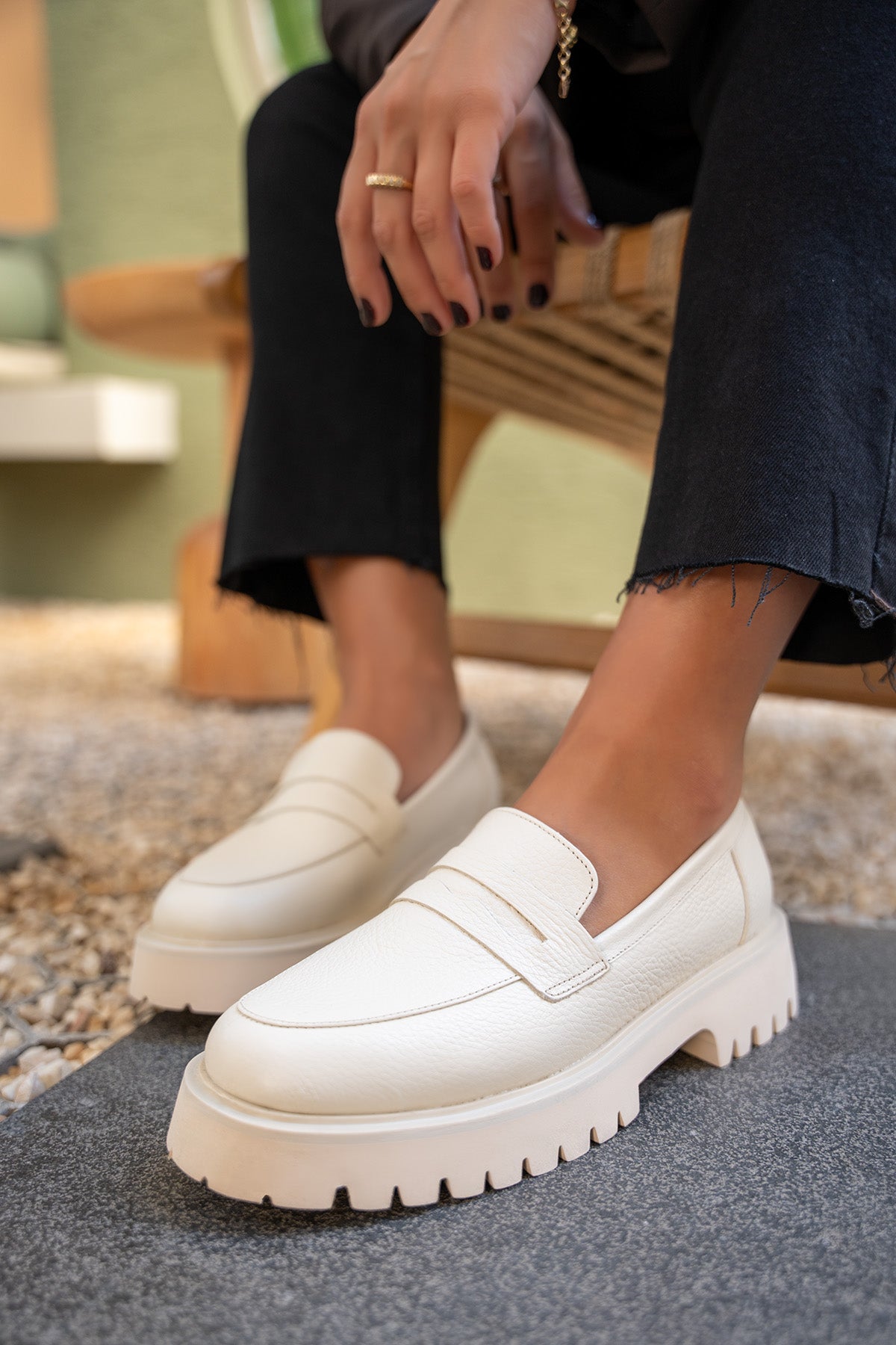 Ladin Hakiki Deri Makosen - EKRU