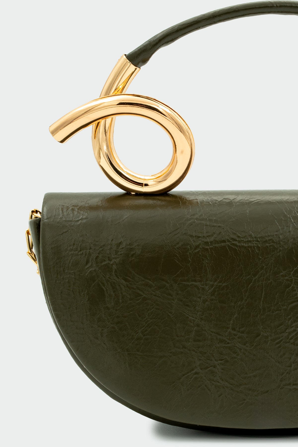 Aura Gold Detaylı Çanta - HAKİ