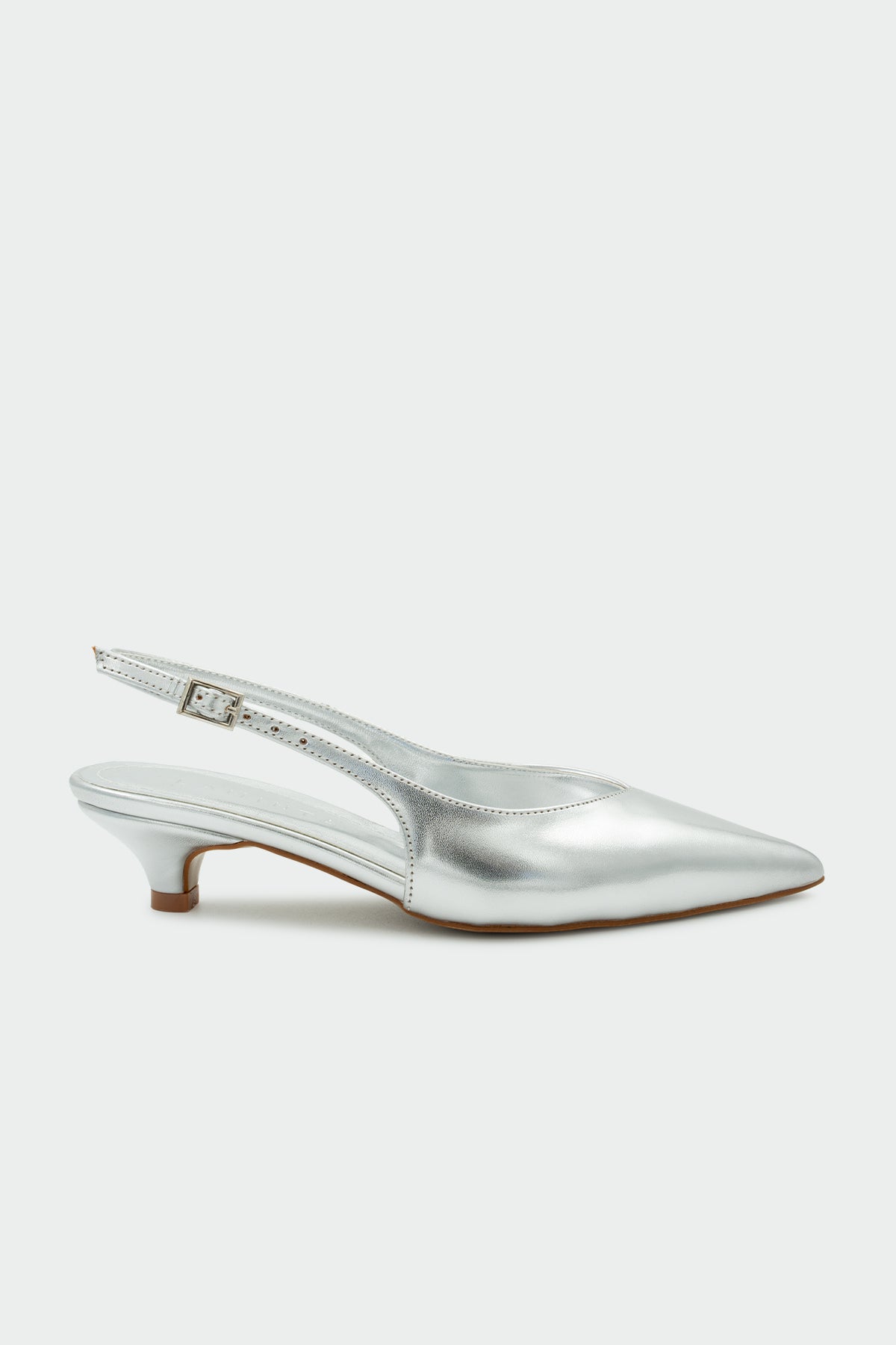Siento Tokalı Düz Kadın Topuklu Ayakkabı - Silver