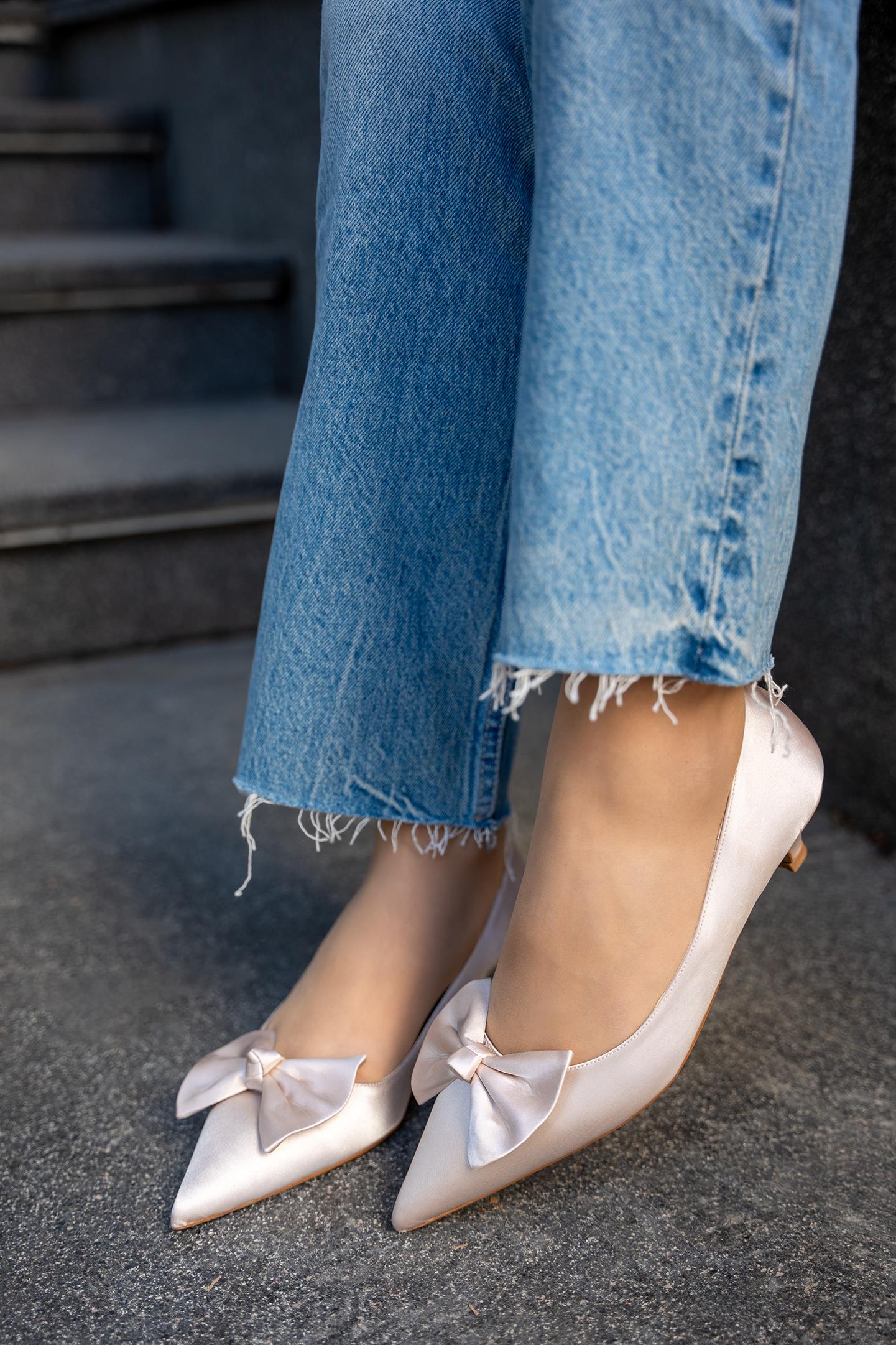 Marcia Fiyonk Detaylı Kadın Topuklu Ayakkabı - TEN SATEN