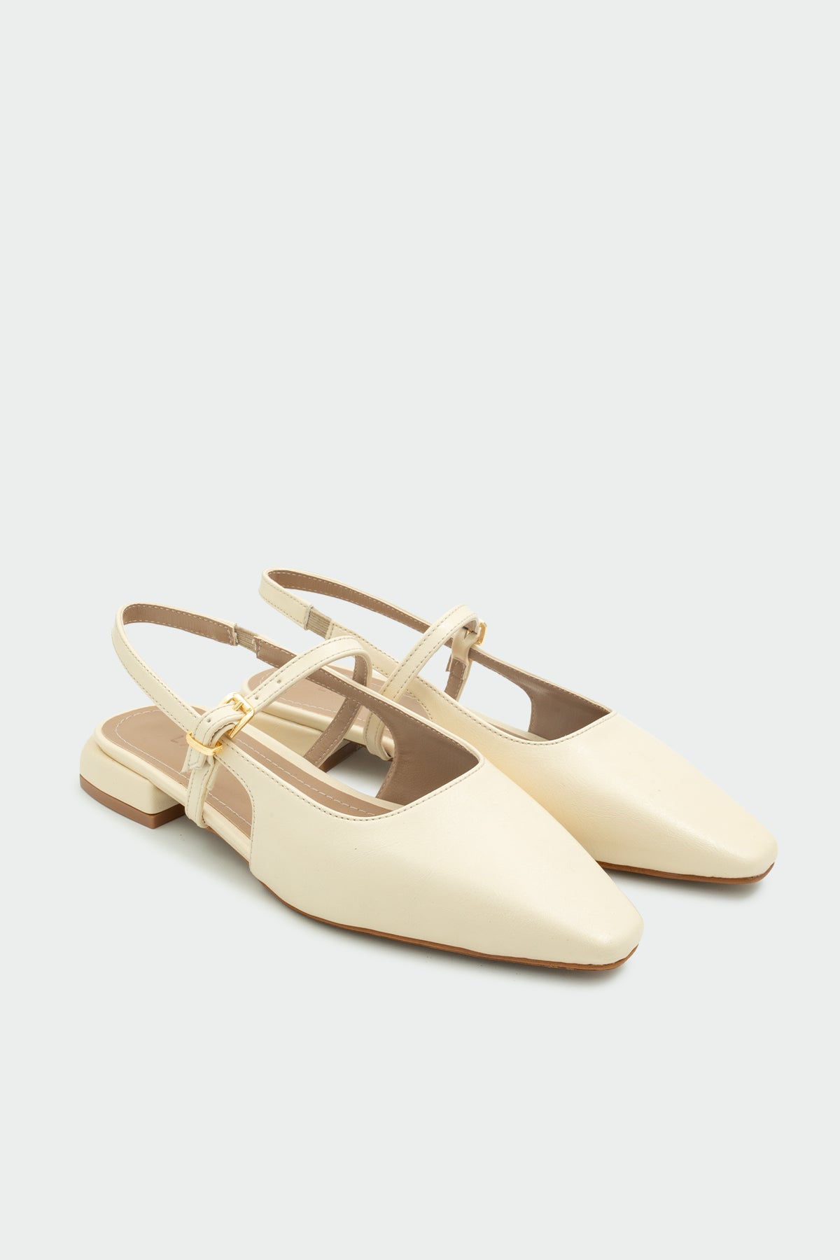 Noir Toka Detaylı Kadın Babet - EKRU