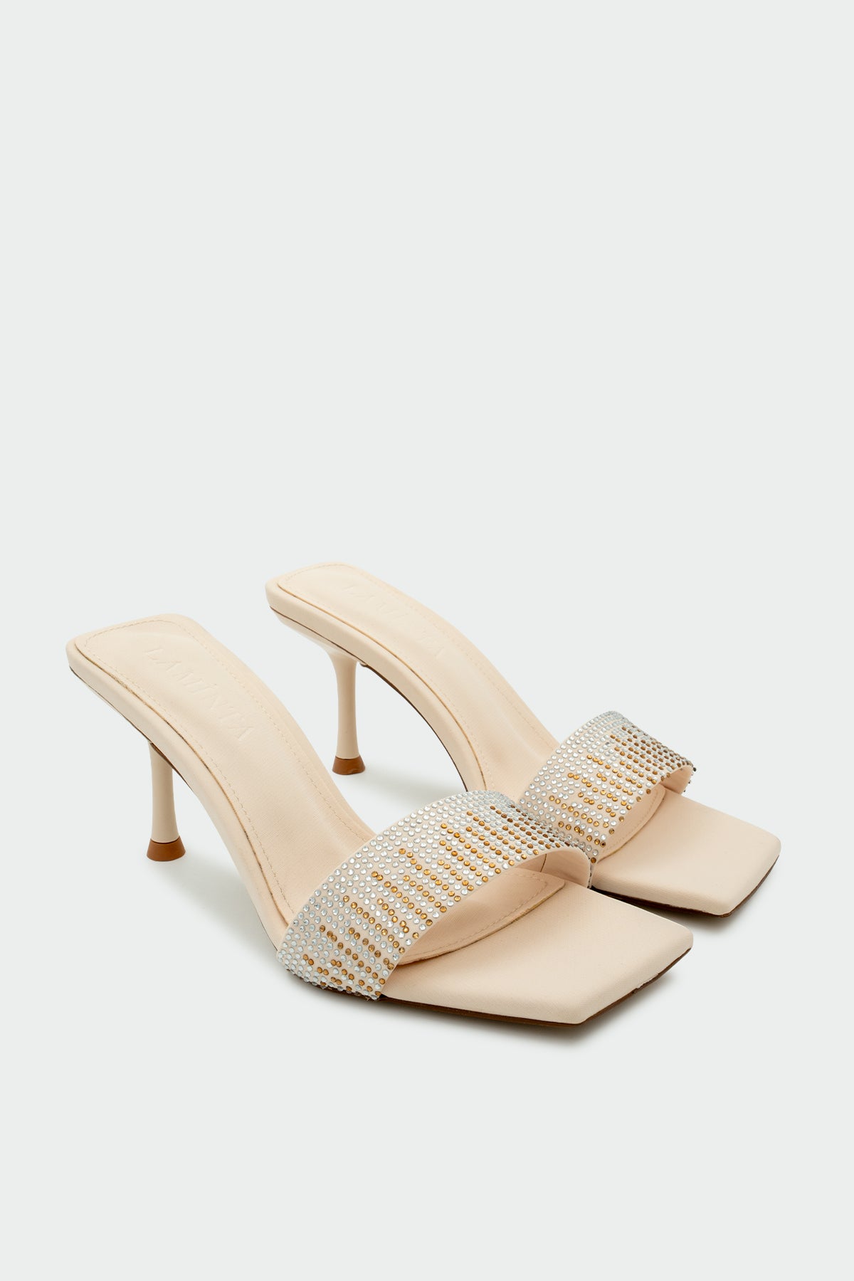 Omy Taşlı Tek Bant Kadın Terlik - TEN