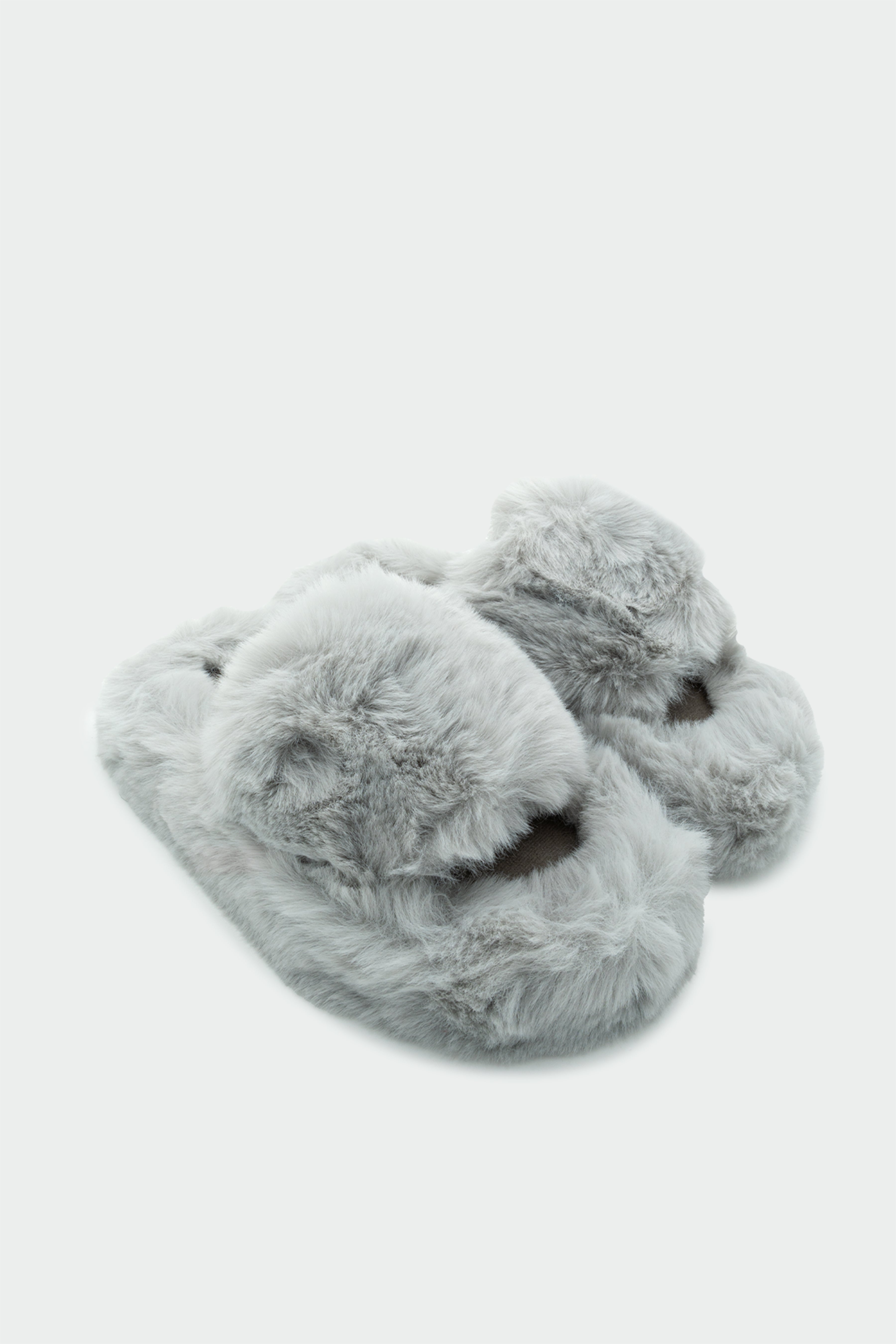 Pofi Peluş Ev Terliği - GRİ