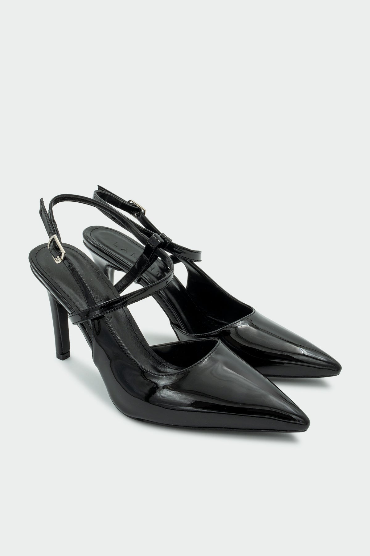 Rouge Asimetrik Kesim Kadın Topuklu Ayakkabı - SİYAH RUGAN