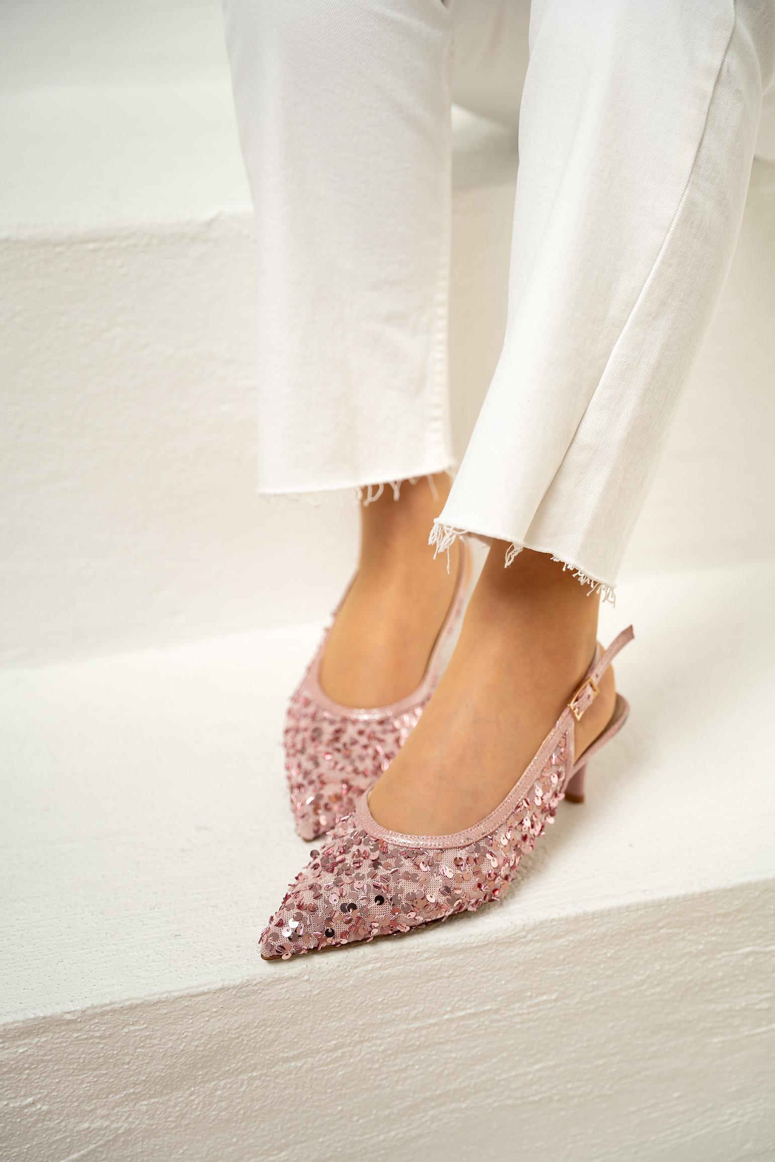 Pulla Topuklu Ayakkabı - ŞEKER PEMBE