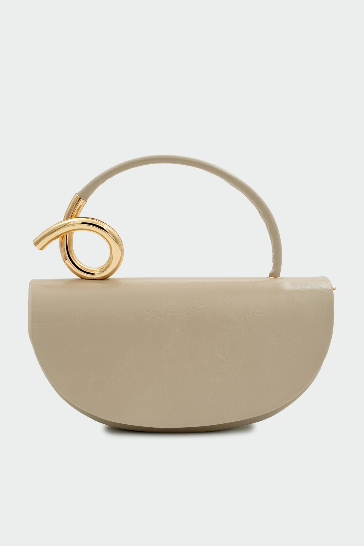 Aura Gold Detaylı Çanta - NUDE