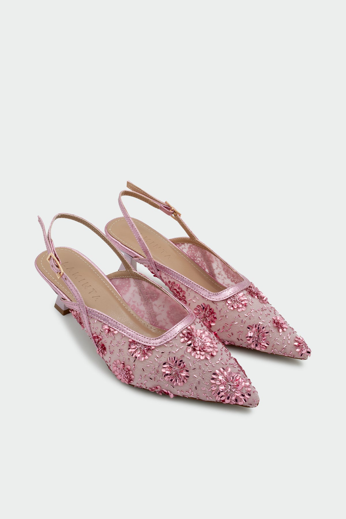 Shayla İşleme Detaylı Kadın Topuklu Ayakkabı - PEMBE