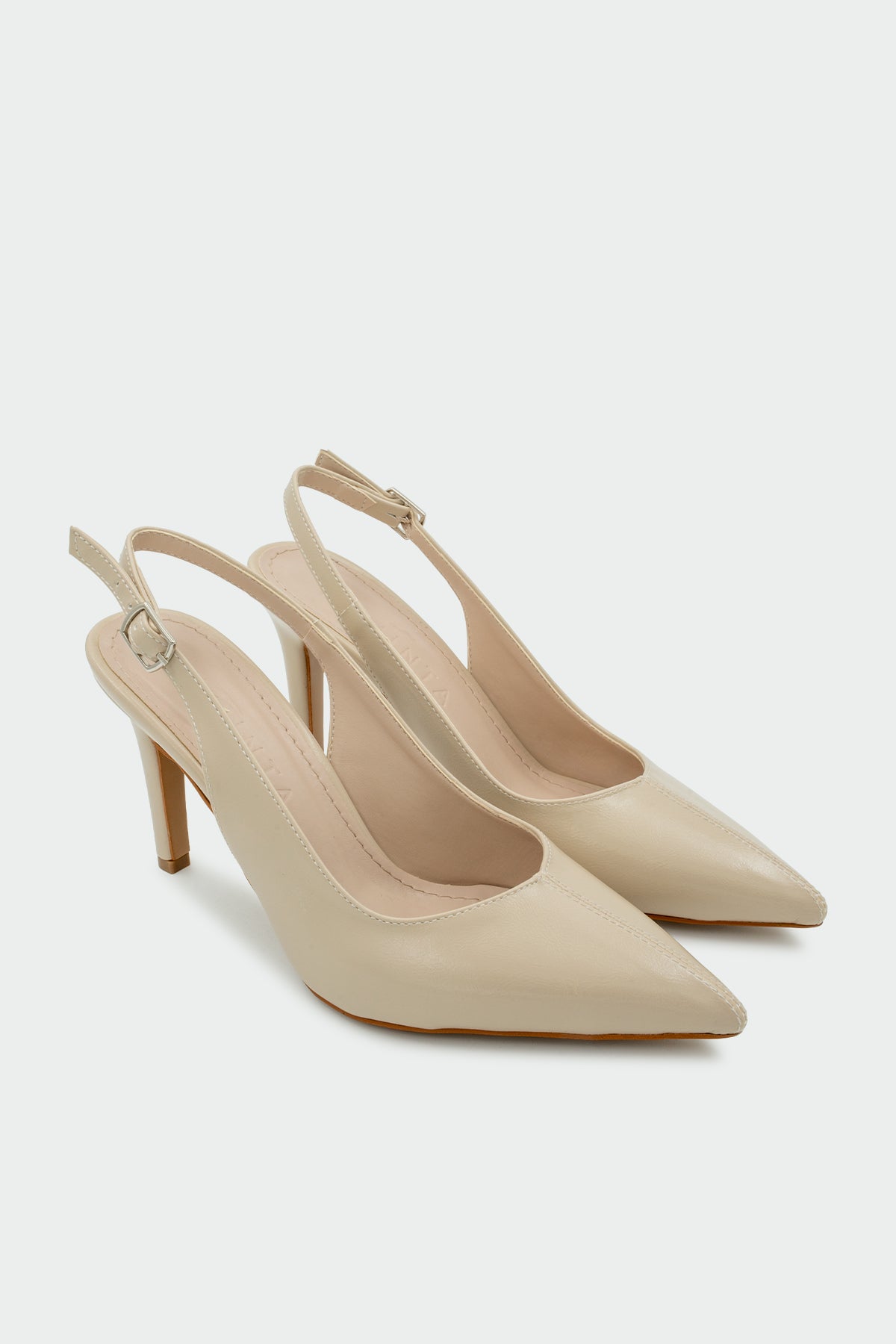 Orika Dikiş Detaylı Kadın Topuklu Ayakkabı - TEN