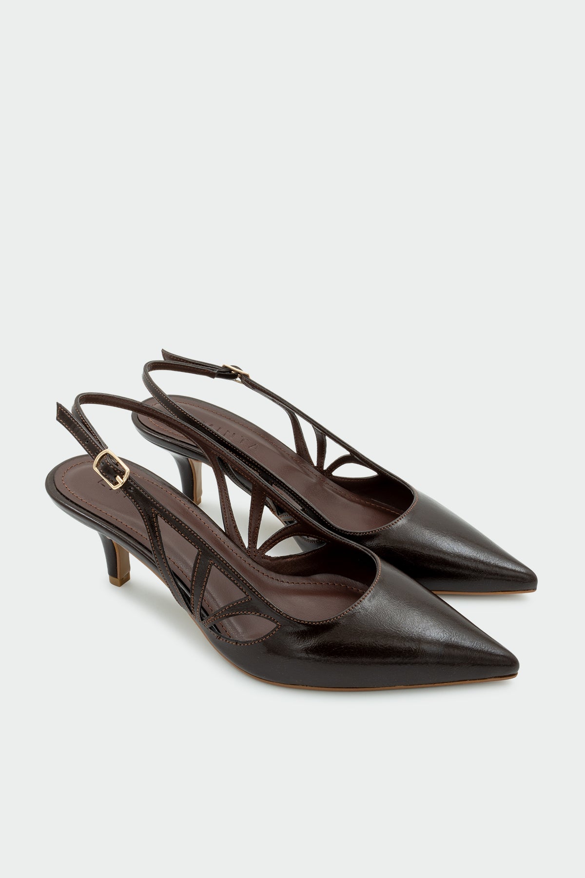 Ralph Asimetrik Kesim Kadın Topuklu Ayakkabı - ACI KAHVE