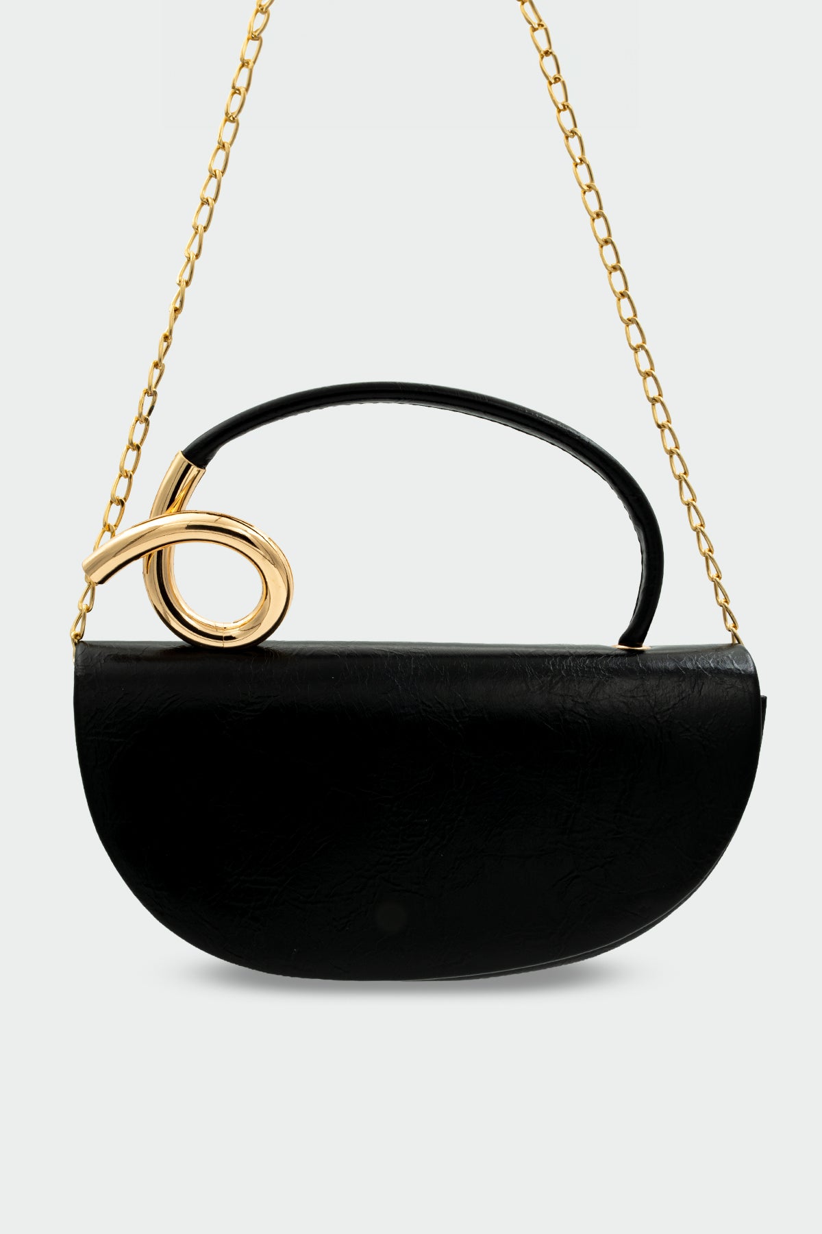 Aura Gold Detaylı Çanta - SİYAH