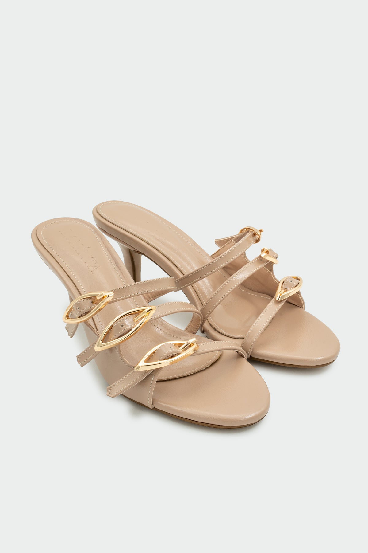 Wain Gold Toka Detaylı Kadın Terlik - NUDE