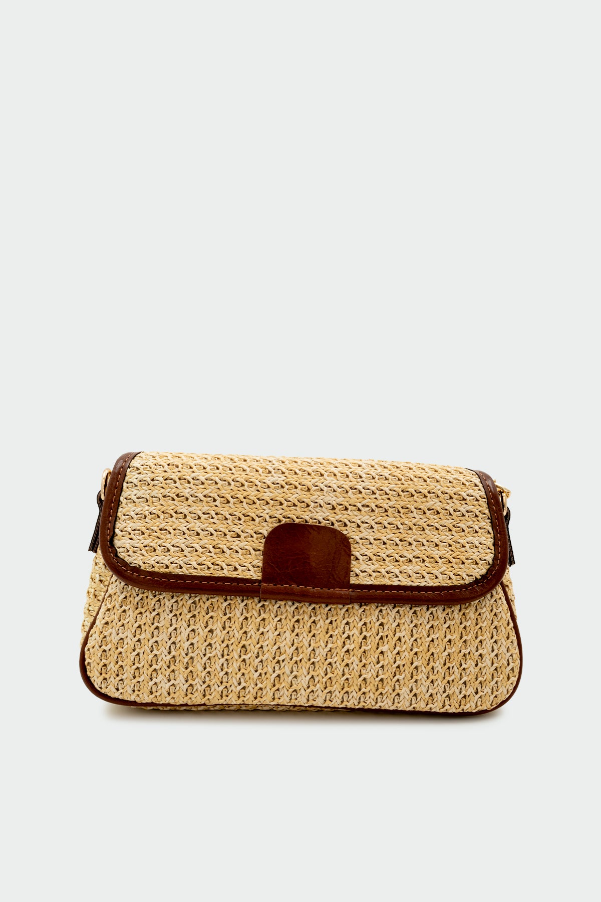 Saint Hasır Detaylı Kadın Çapraz Çanta - TABA