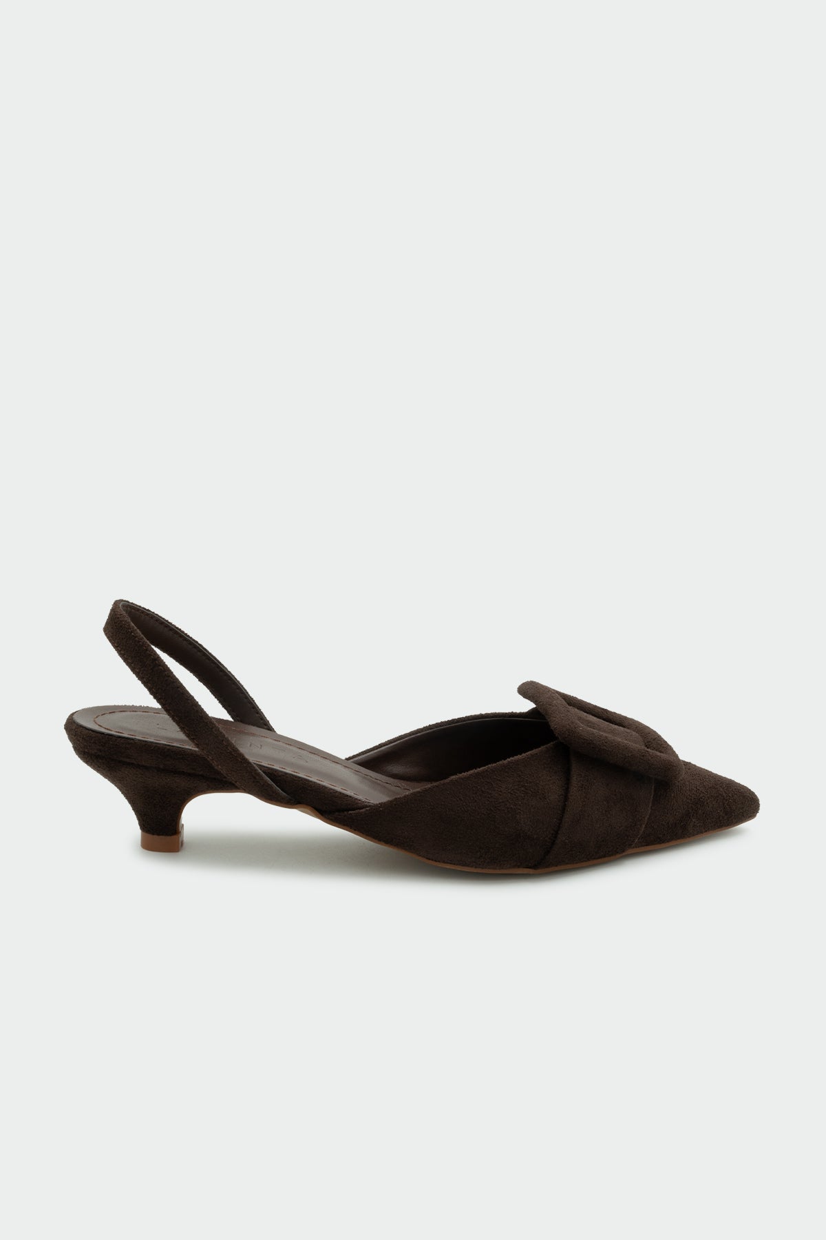 Nicole Tokalı Topuklu Ayakkabı - AcıKahve Süet