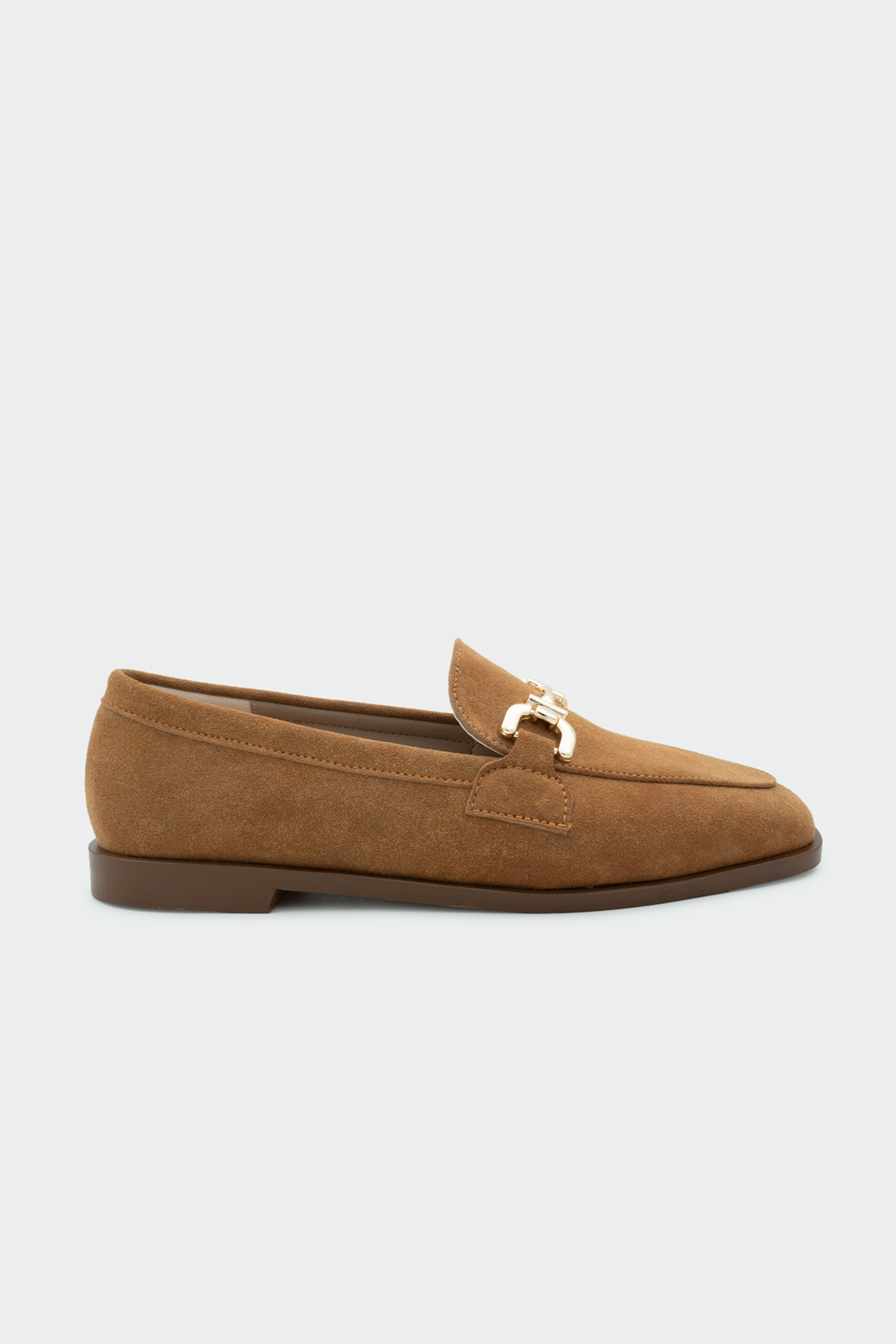 Aloha Gold Detaylı Loafer - TABA SÜET