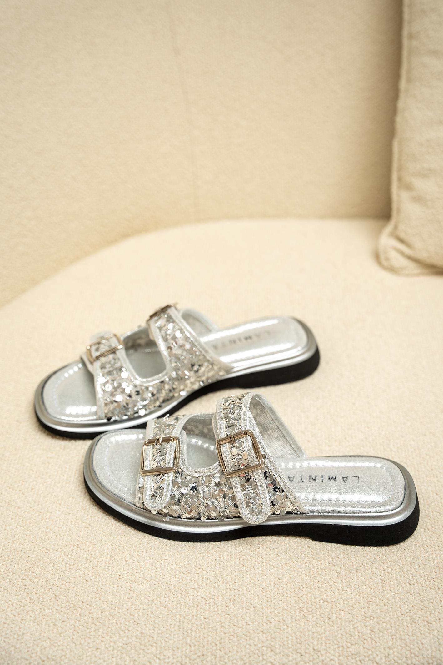 Orby Tokalı Terlik - Silver