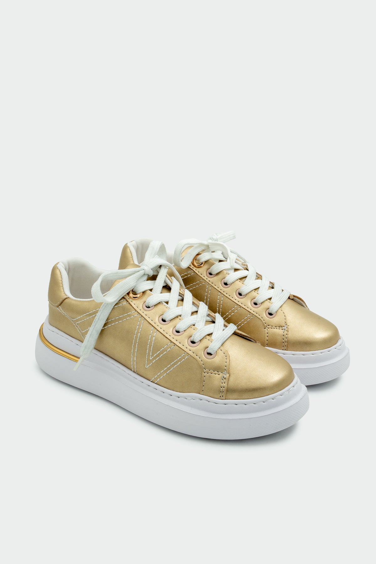 Jacob Düz Kadın Spor Ayakkabı - GOLD