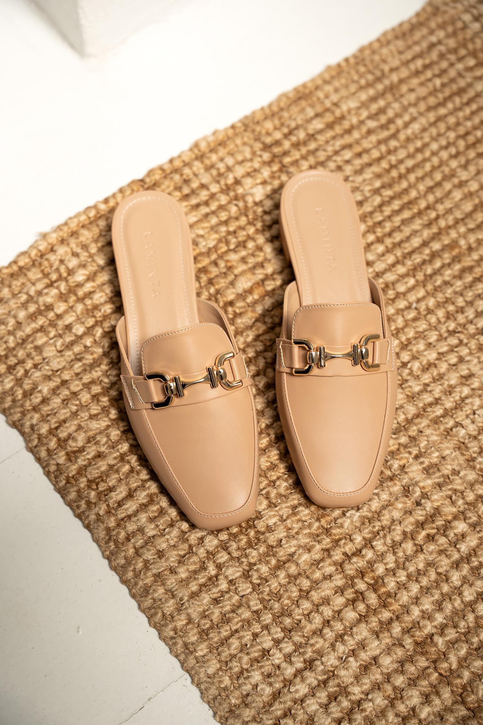 Sangi Toka Detaylı Terlik - NUDE