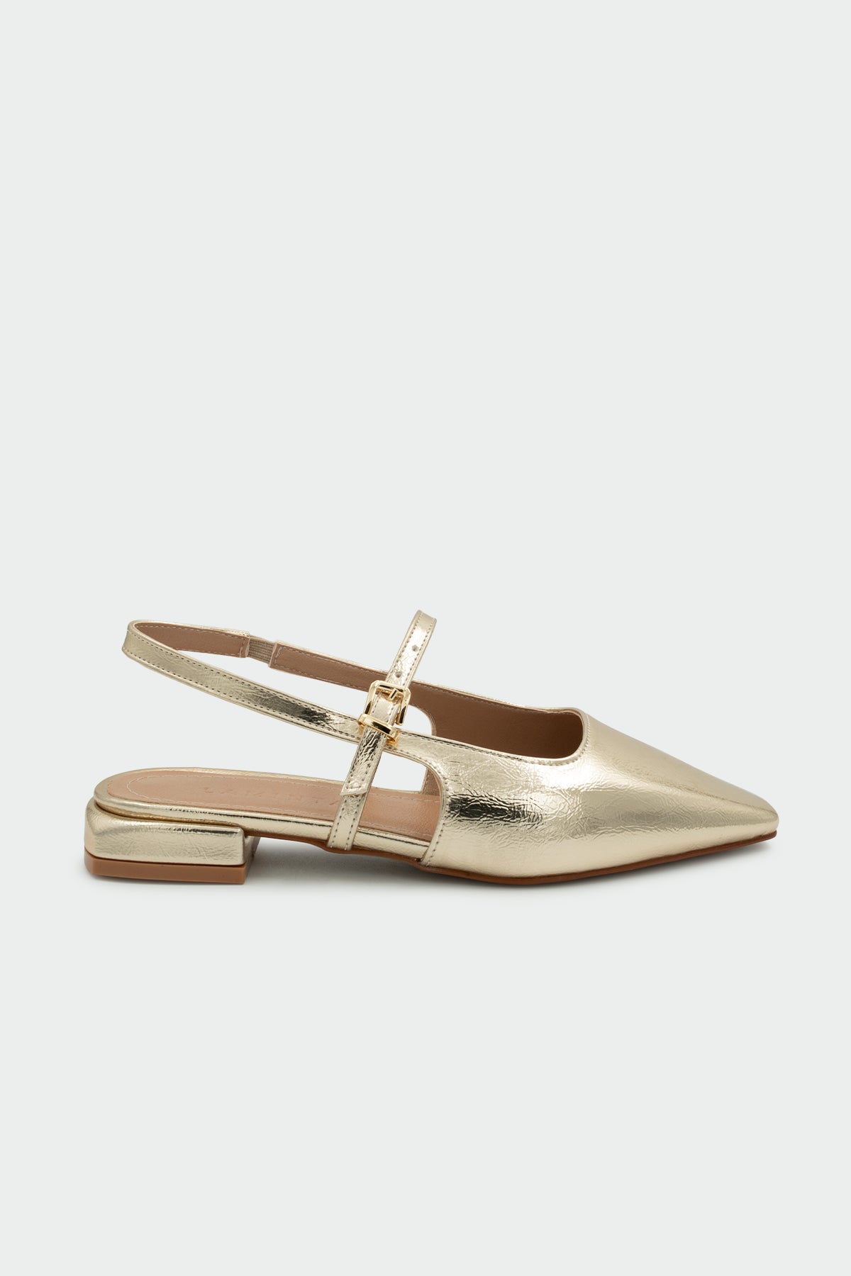 Noir Toka Detaylı Kadın Babet - GOLD