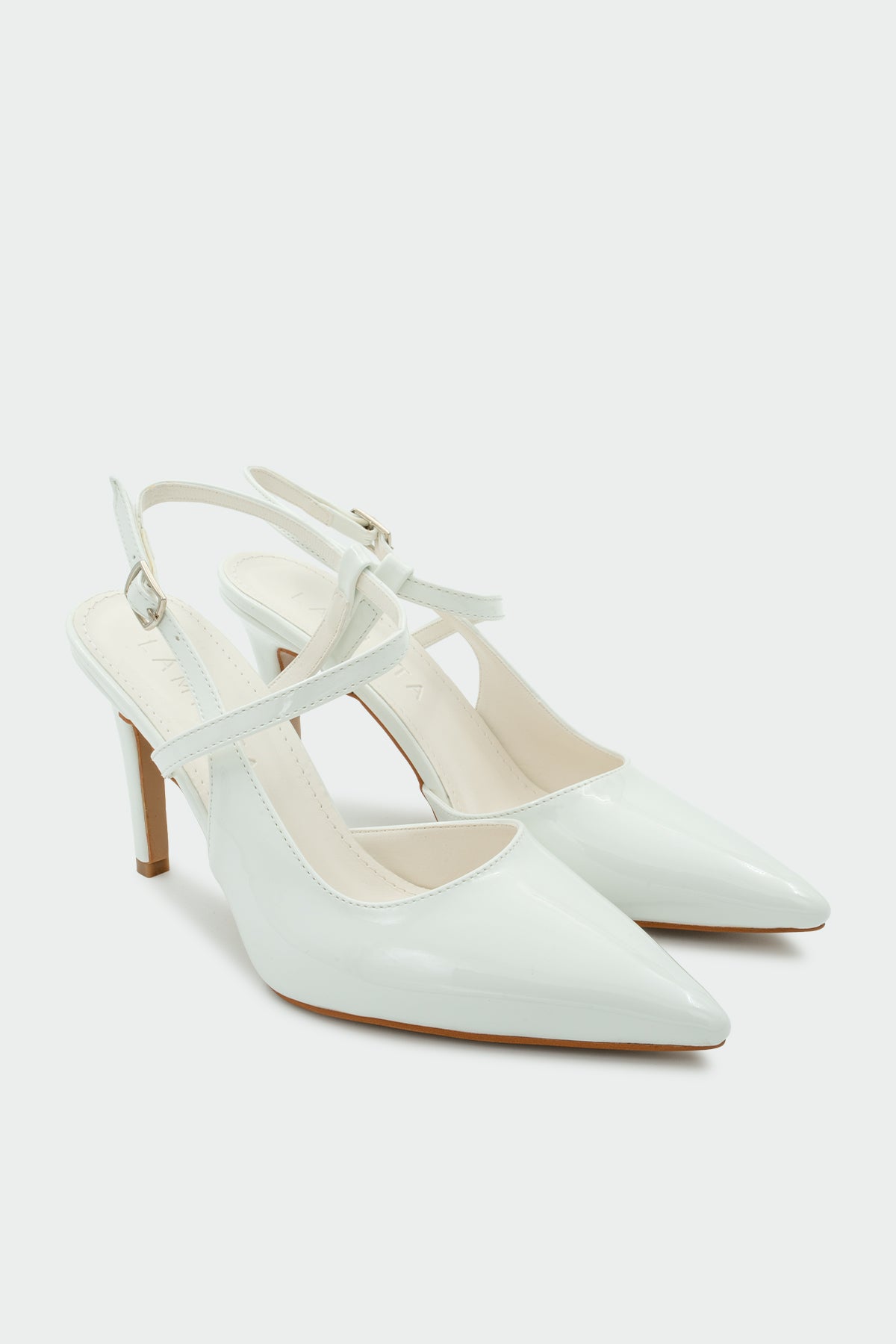 Rouge Asimetrik Kesim Kadın Topuklu Ayakkabı - BEYAZ RUGAN