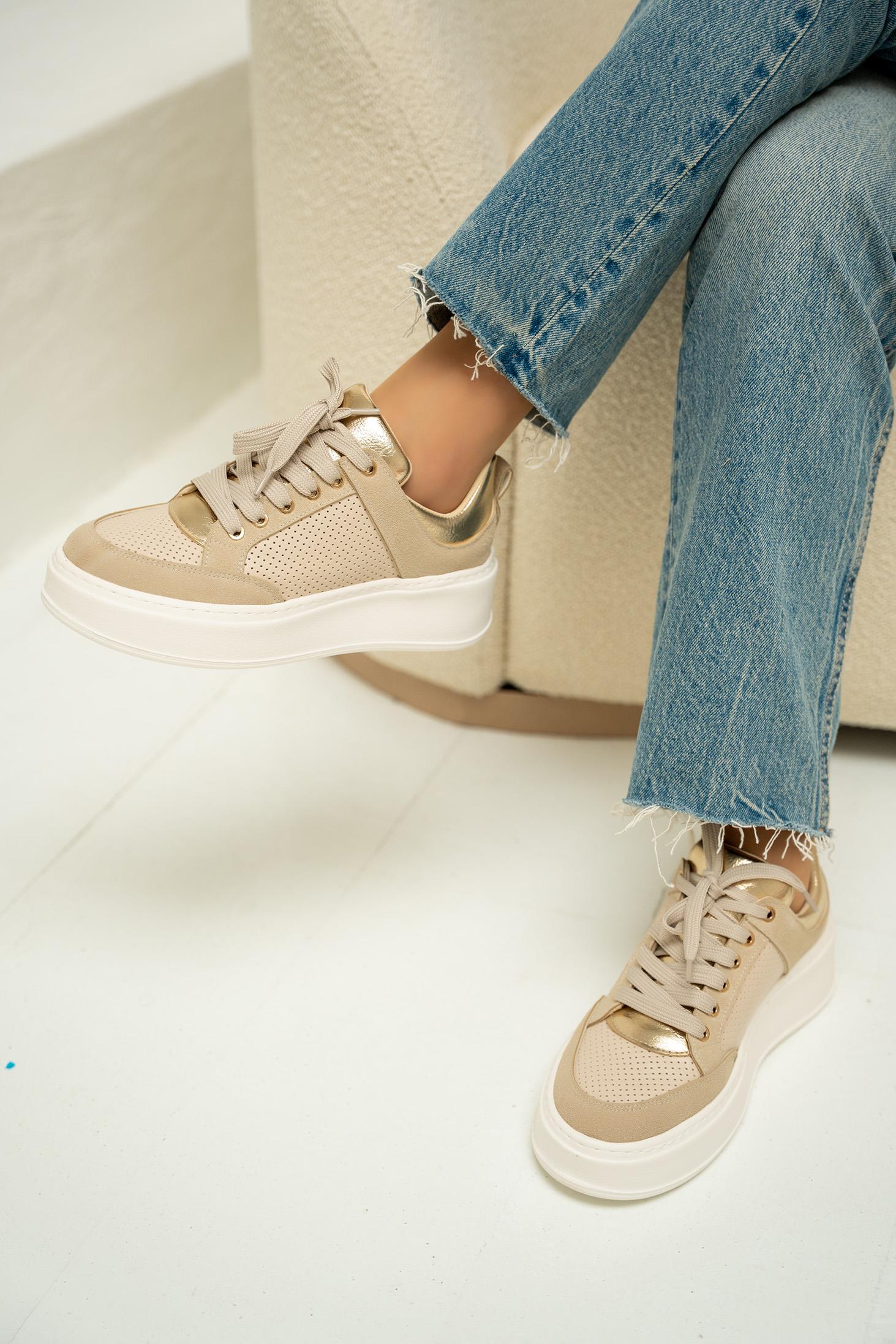 Patos Kadın Spor Ayakkabı - GOLD