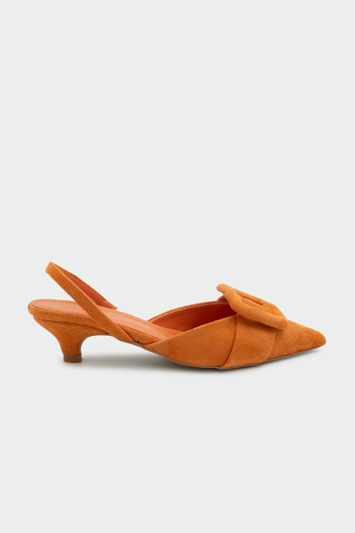 Nicole Tokalı Topuklu Ayakkabı - TURUNCU SÜET