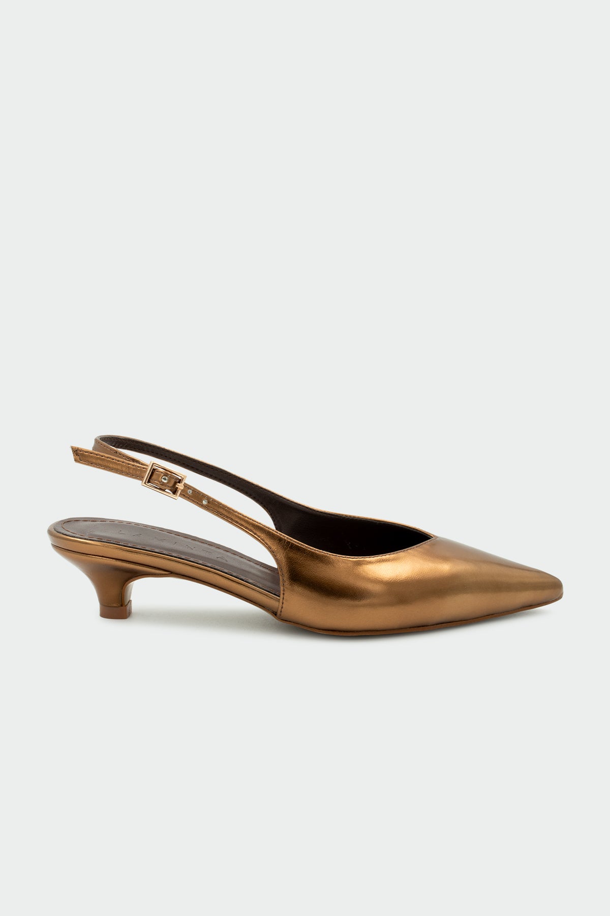 Siento Tokalı Düz Kadın Topuklu Ayakkabı - BAKIR