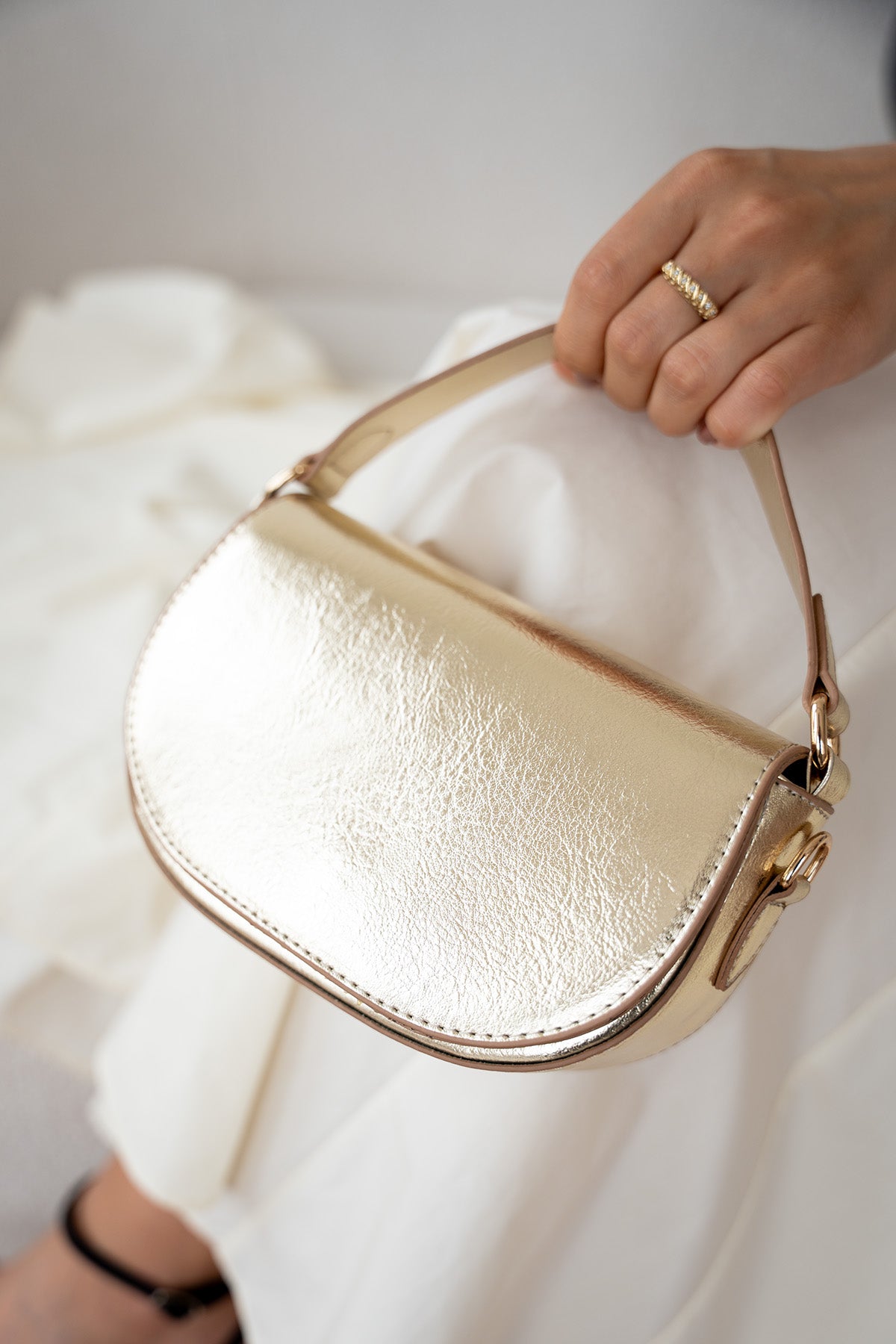 Beel Düz Kadın Çapraz Çanta - GOLD