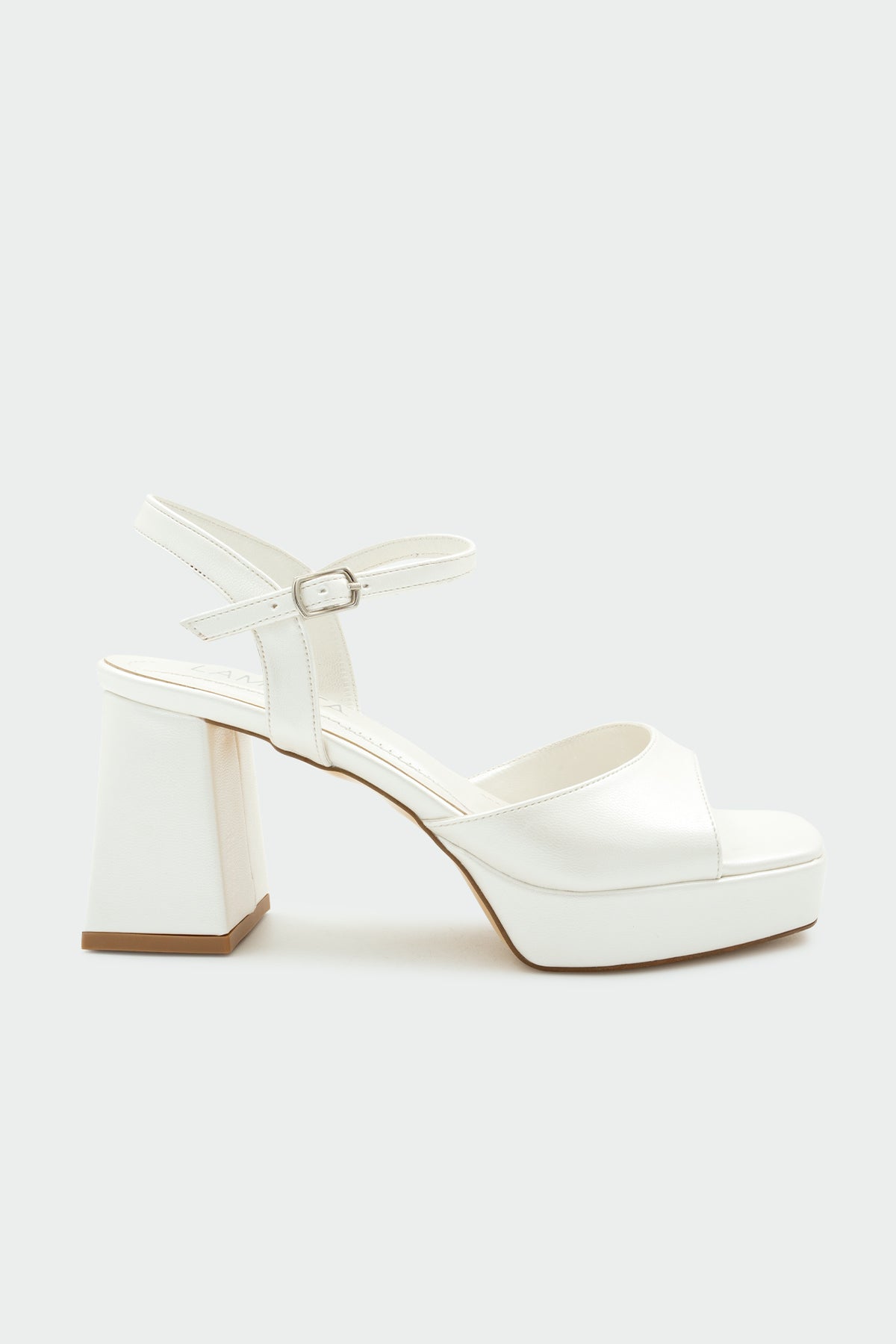 Reese Platform Abiye Kadın Topuklu Ayakkabı - SEDEF BEYAZ