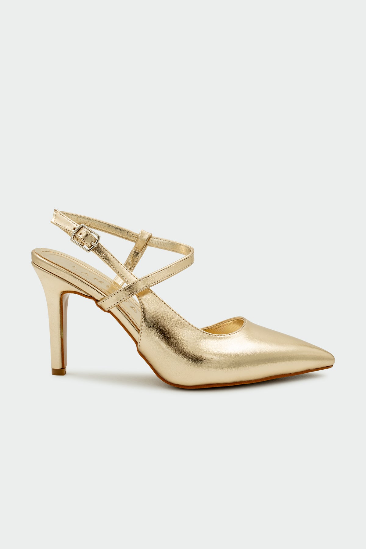 Rouge Asimetrik Kesim Kadın Topuklu Ayakkabı - GOLD